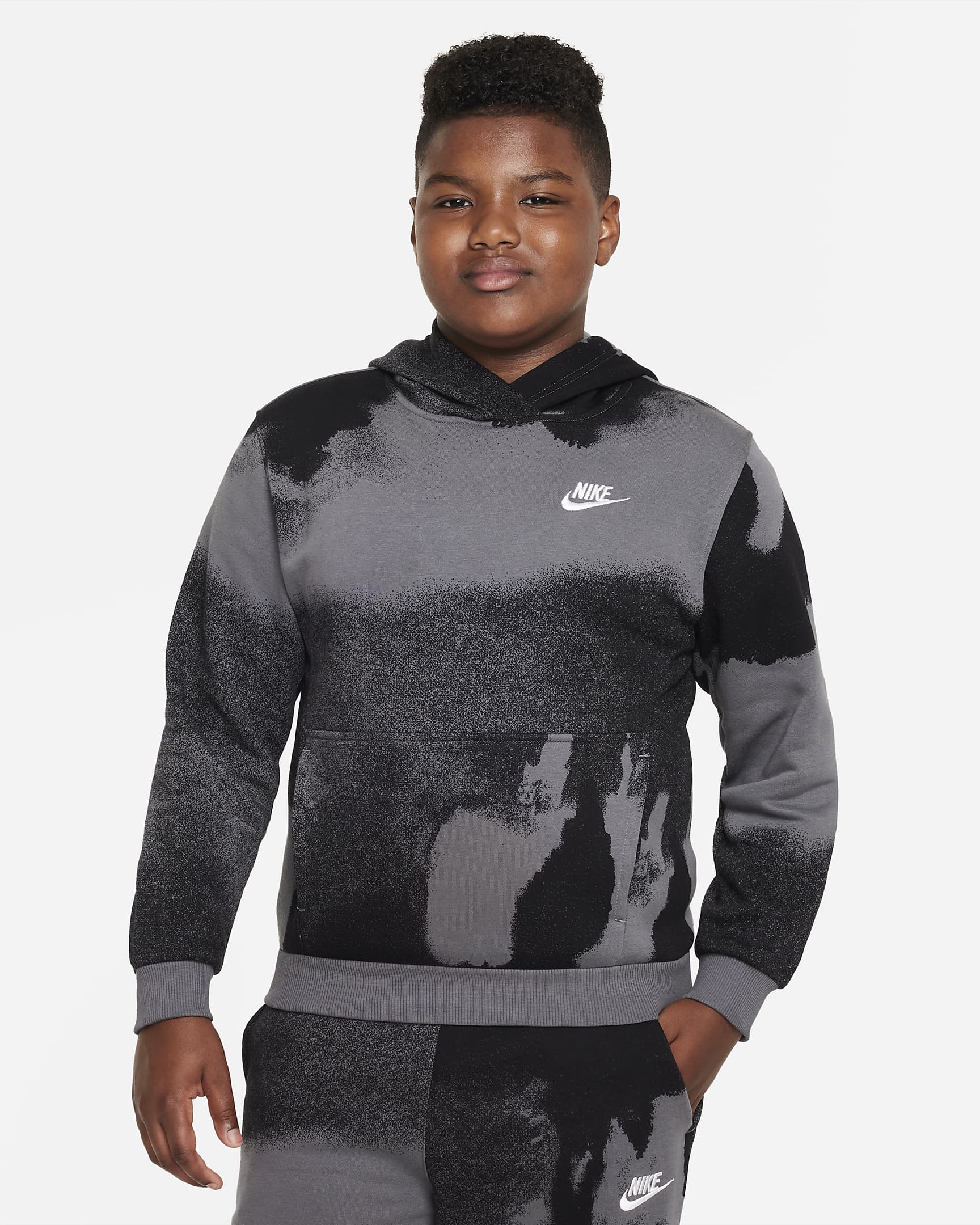 Nike Sportswear Club Fleece Gen Ocuk Kap Onlu Sweatshirt Geni