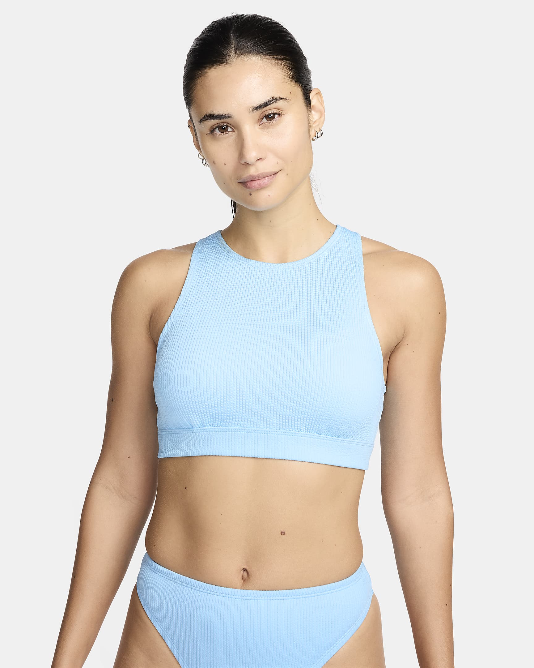 Top De Bikini De Cuello Alto Para Mujer Nike Swim Elevated Essential