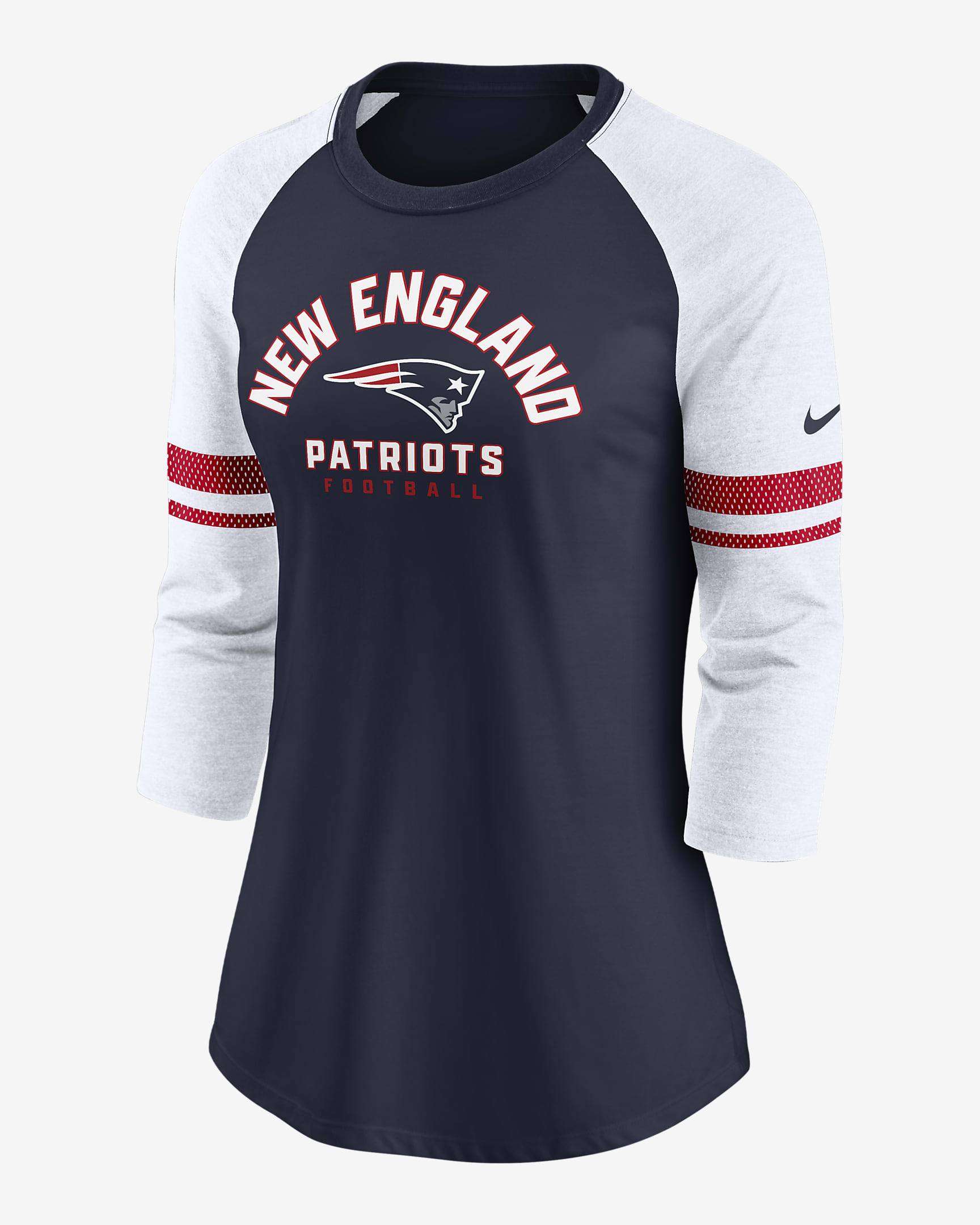 Playera De Manga 3 4 Para Mujer Nike Fashion NFL New England Patriots