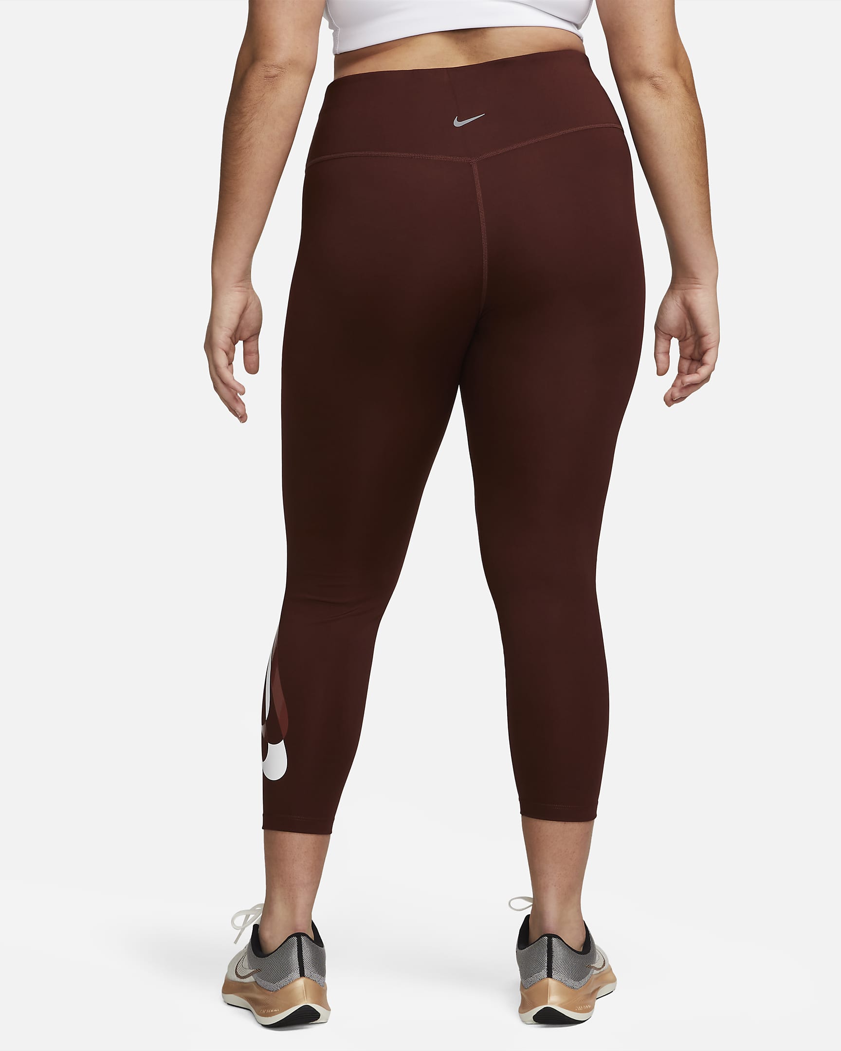 Nike Swoosh Run Women S Mid Rise Graphic Running Leggings Nike