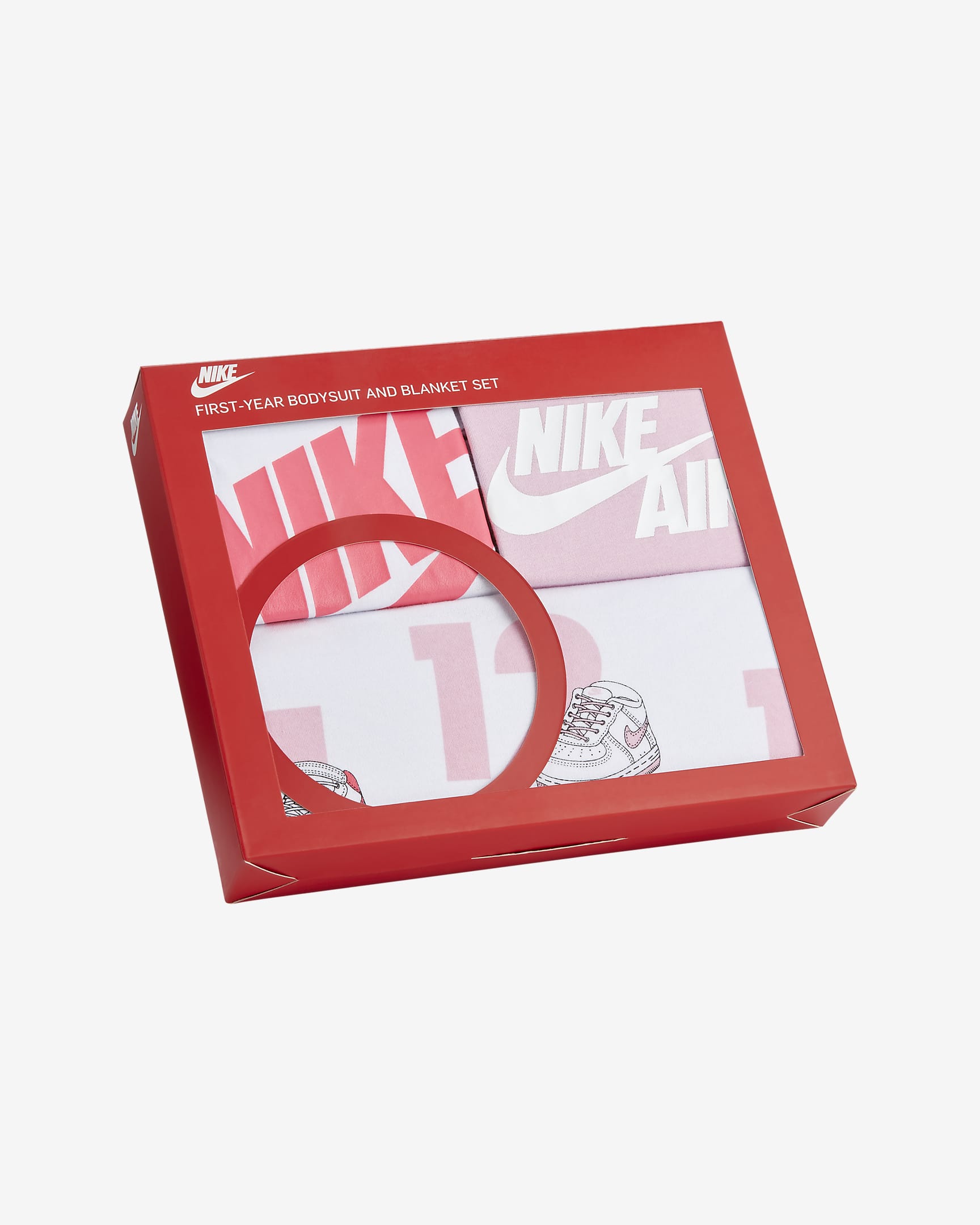 Nike Milestone Baby 0 12M Bodysuit Box Set W Blanket Nike