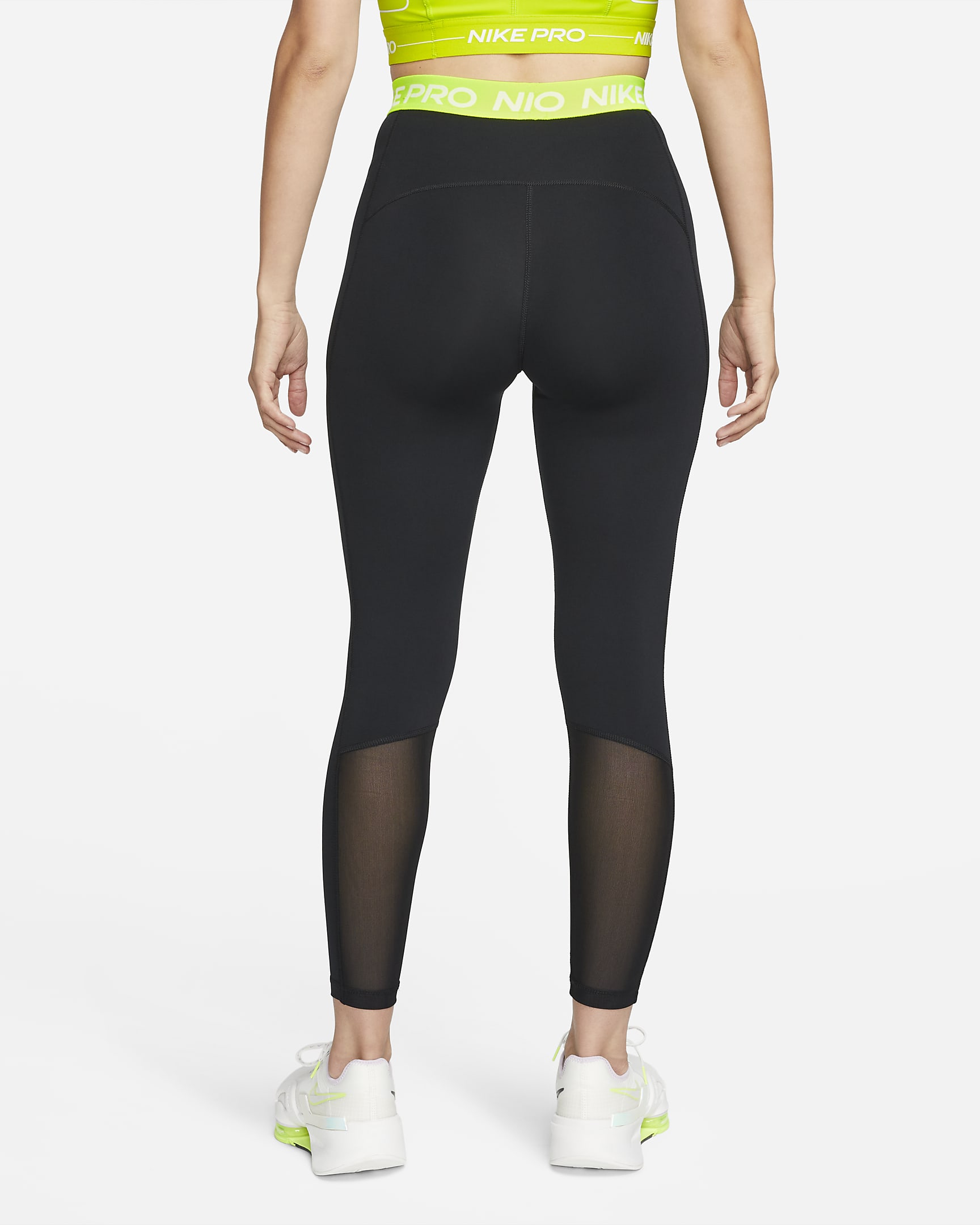 Nike Pro 365 Women S High Waisted 7 8 Mesh Panel Leggings Nike LU