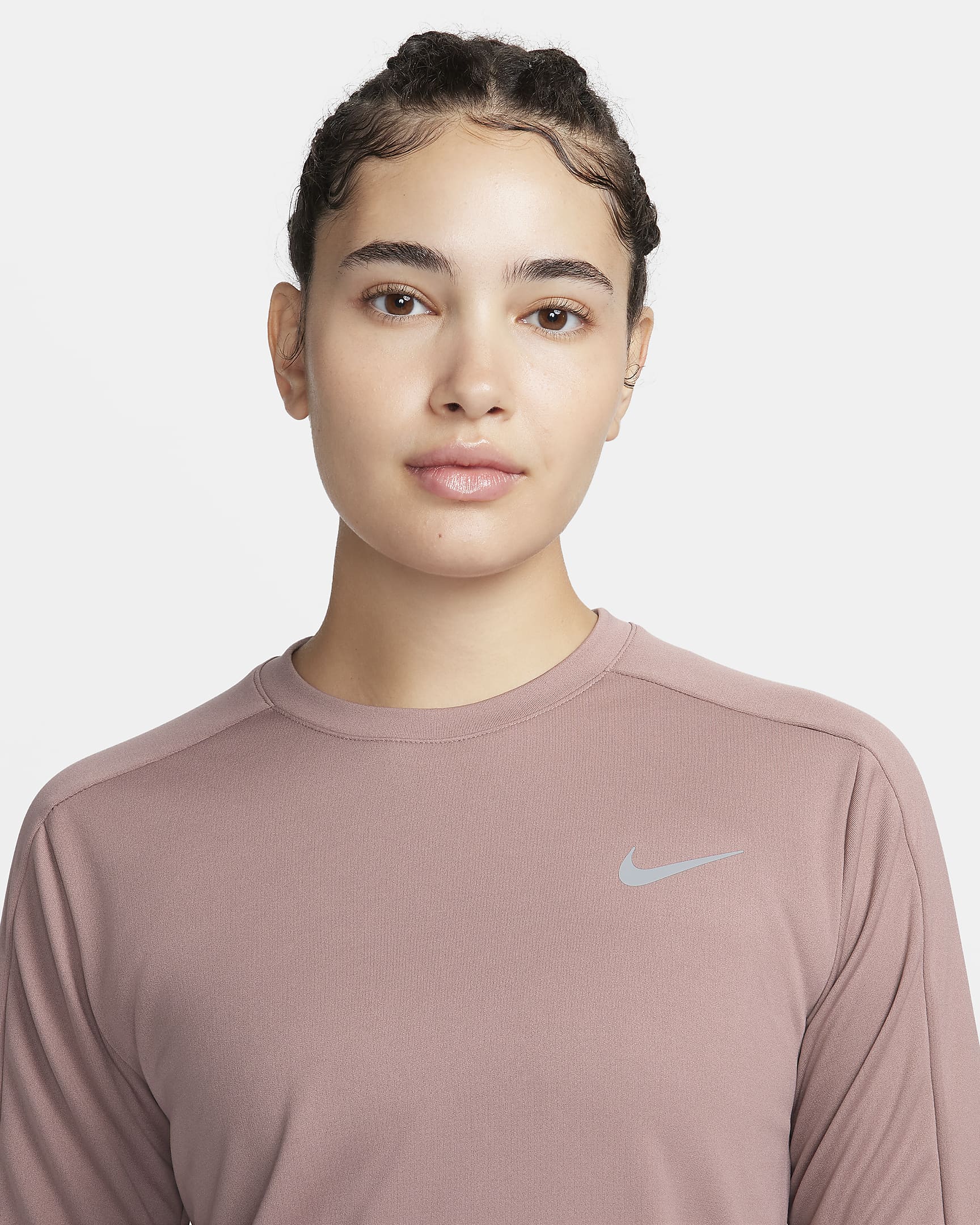 Damska koszulka z półokrągłym dekoltem do biegania Nike Dri FIT Nike PL