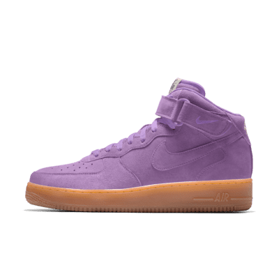 Damskie personalizowane buty Nike Air Force 1 Mid By You - Fiolet