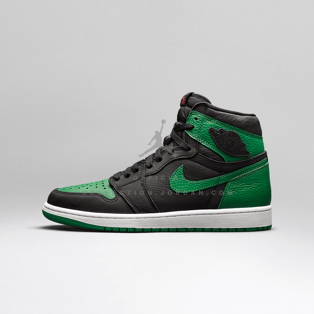 black pine green white jordan 1