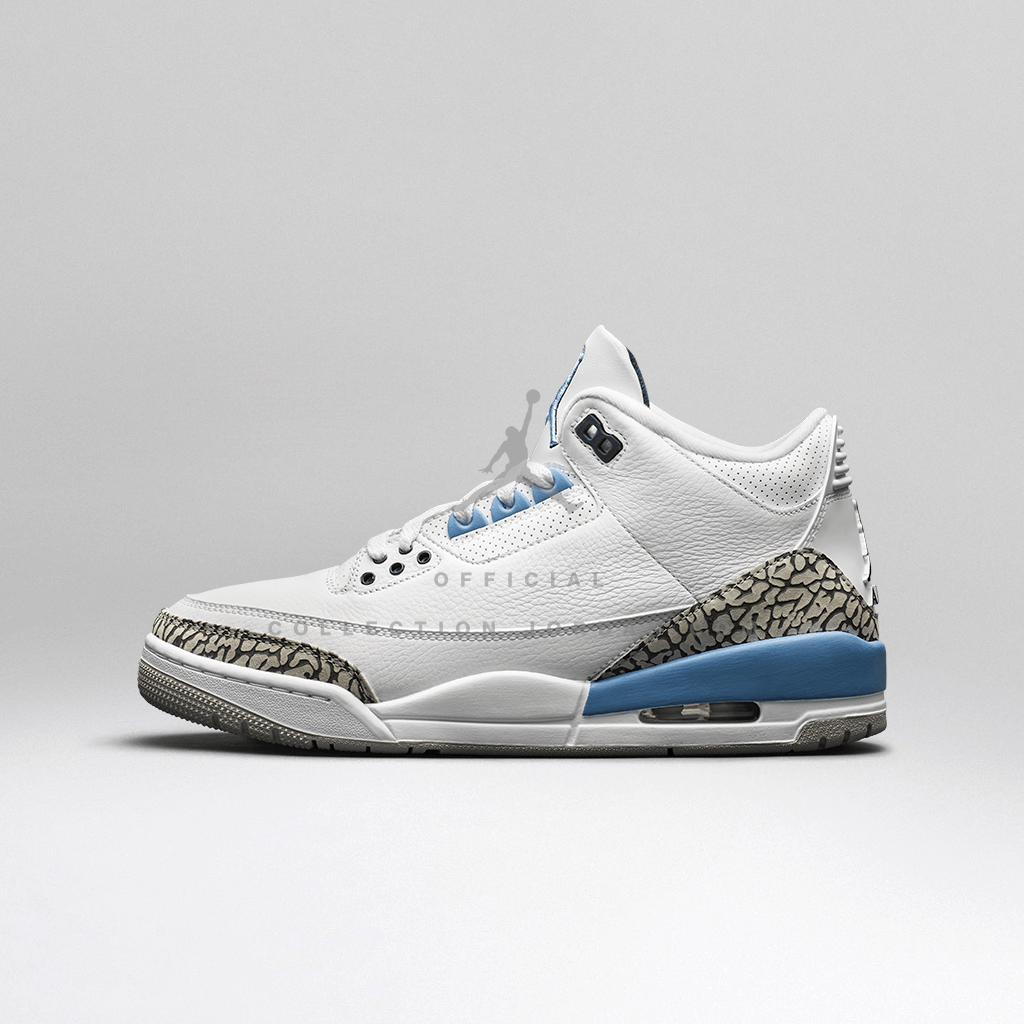 air jordan 3 retro white valor blue