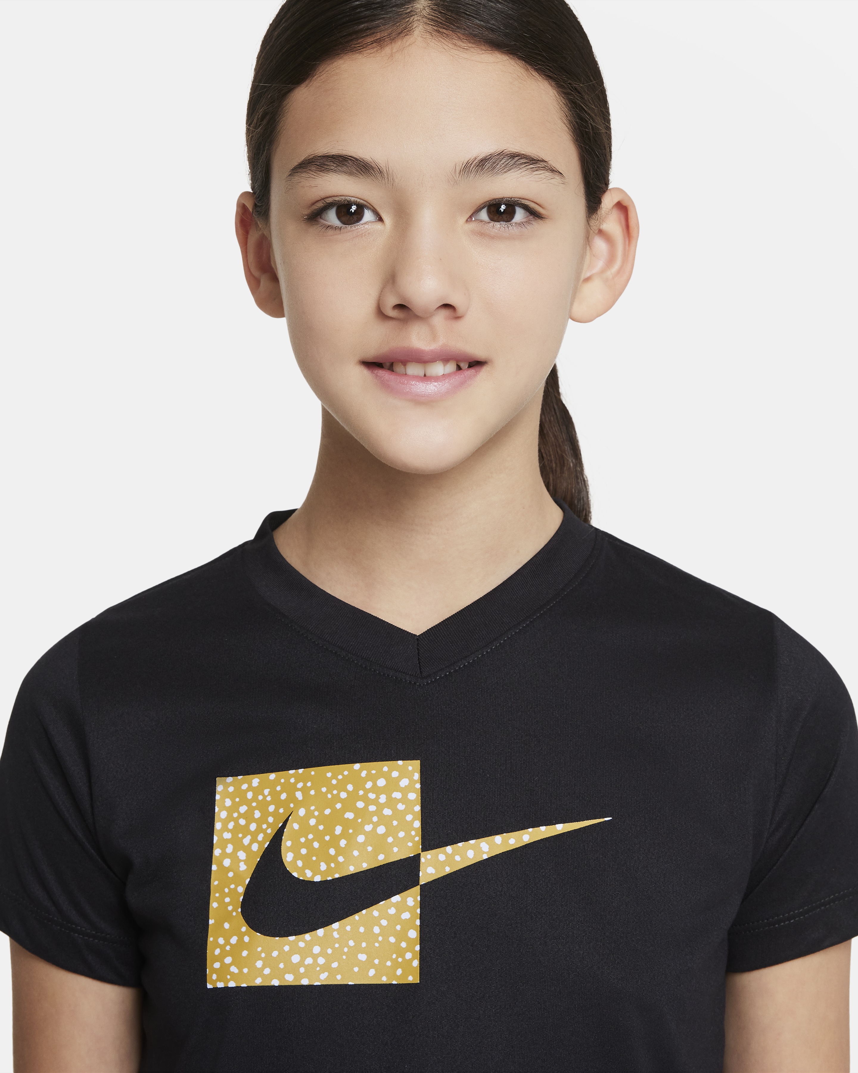 Nike Dri Fit Big Kids Girls V Neck T Shirt Les Terrasses Du Port
