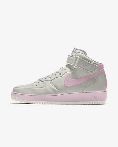 white grey and pink air force 1