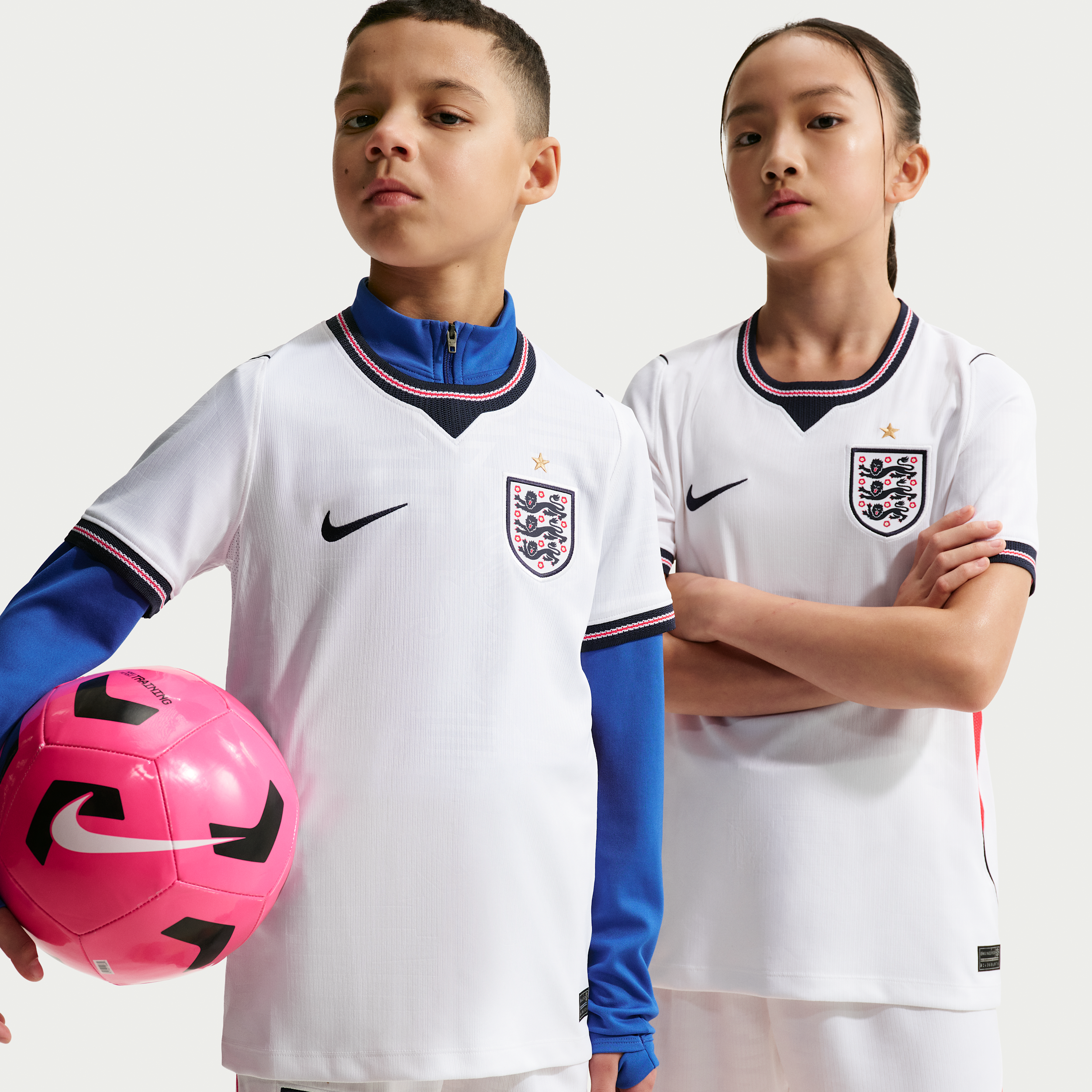 Jersey de futbol Nike Dri-FIT de la selección de Inglaterra local 2026 Stadium para niños talla grande - Blanco