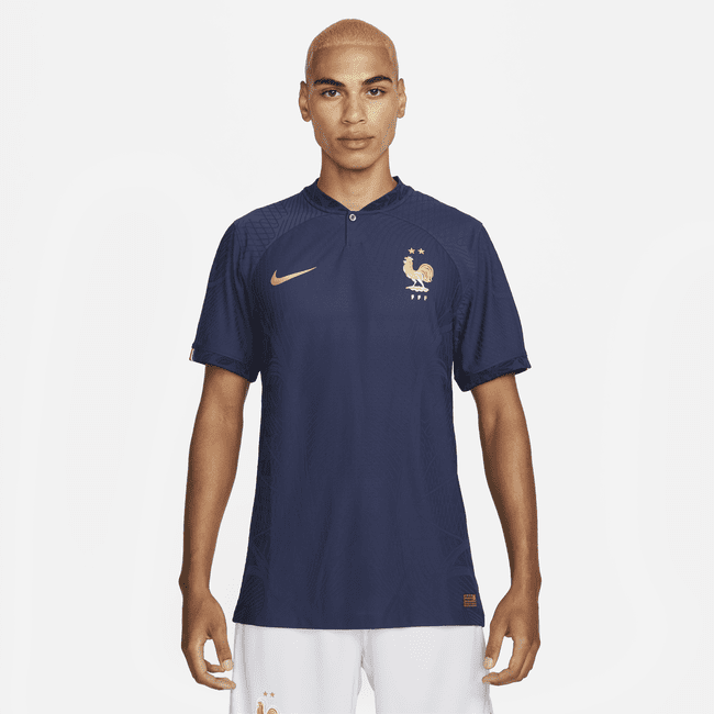 fff 2022/23 match home nike dri-fit adv-fodboldtrøje til mænd - blå