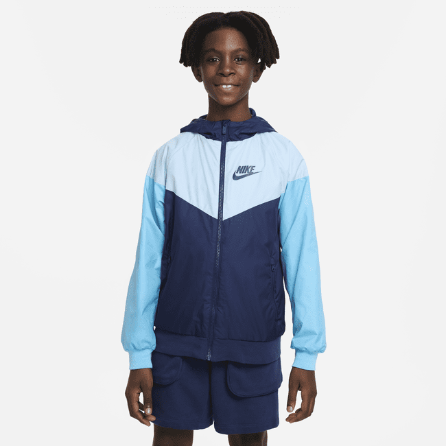 Nike Sportswear Windrunner-Jakke Til Større Børn (Drenge) - Blå