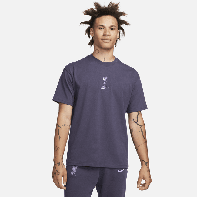 liverpool fc premium essentials-nike football-t-shirt til mænd - grå