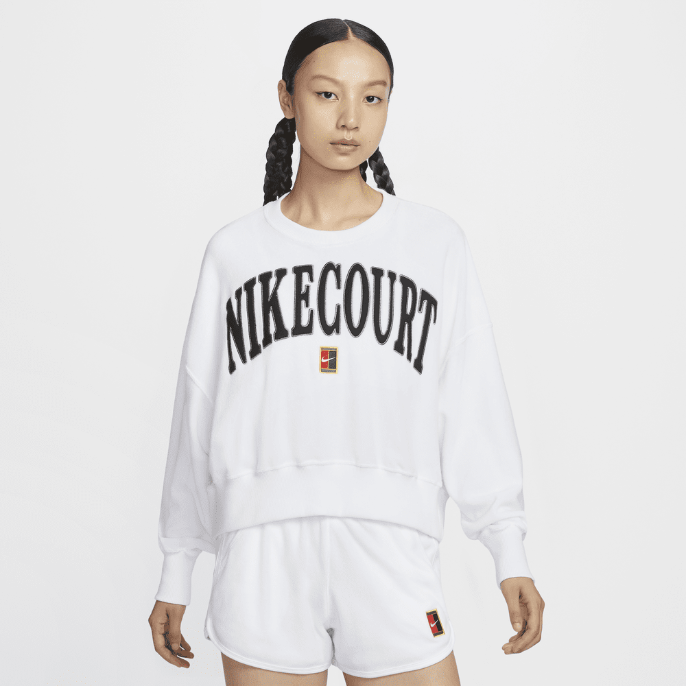 Nike NikeCourt Heritage Women's Over-Oversized Crew-Neck Graphic Tennis Sweatshirt