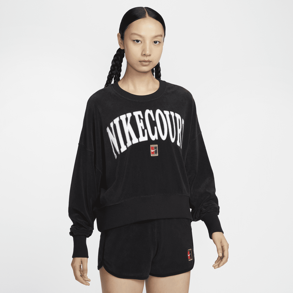 Nike NikeCourt Heritage Women's Over-Oversized Crew-Neck Graphic Tennis Sweatshirt