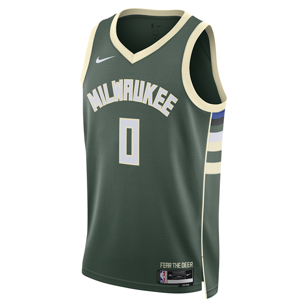 Damian Lillard Milwaukee Bucks Icon Edition Men's Nike Dri-FIT NBA Swingman Jersey