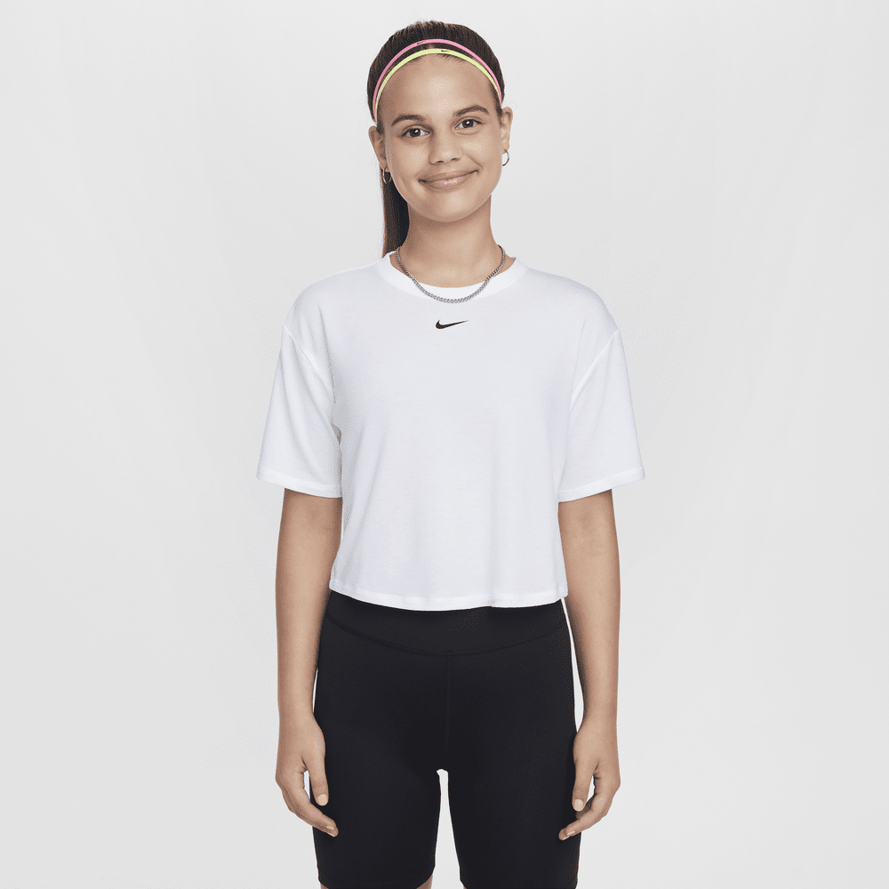 Nike One Relaxed Older Kids' (Girls') Dri-FIT Short-Sleeve Top