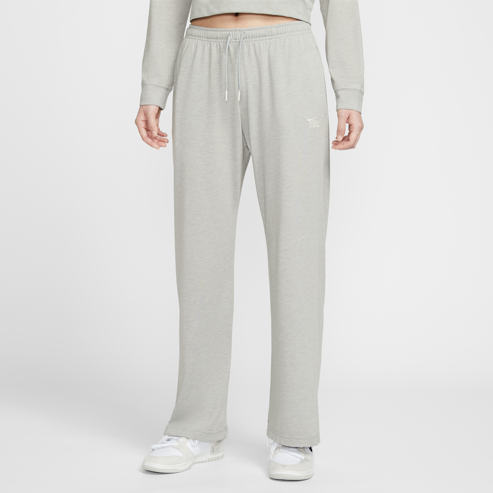 Nike Sportswear Chill Knit Women's Mid-rise Lightweight Open-hem Trousers In Gray