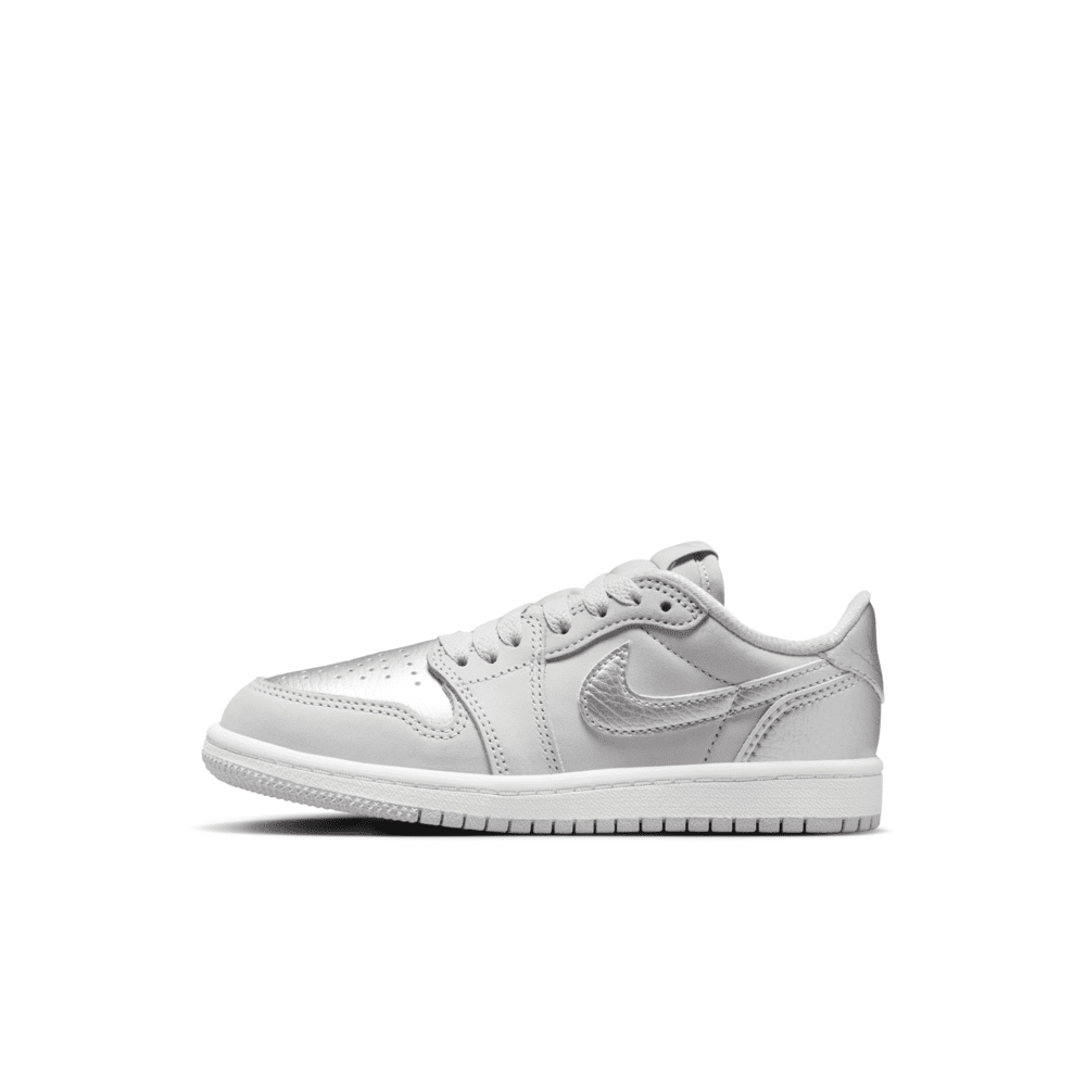 Jordan 1 Retro Low 'Silver' Younger Kids' Shoes