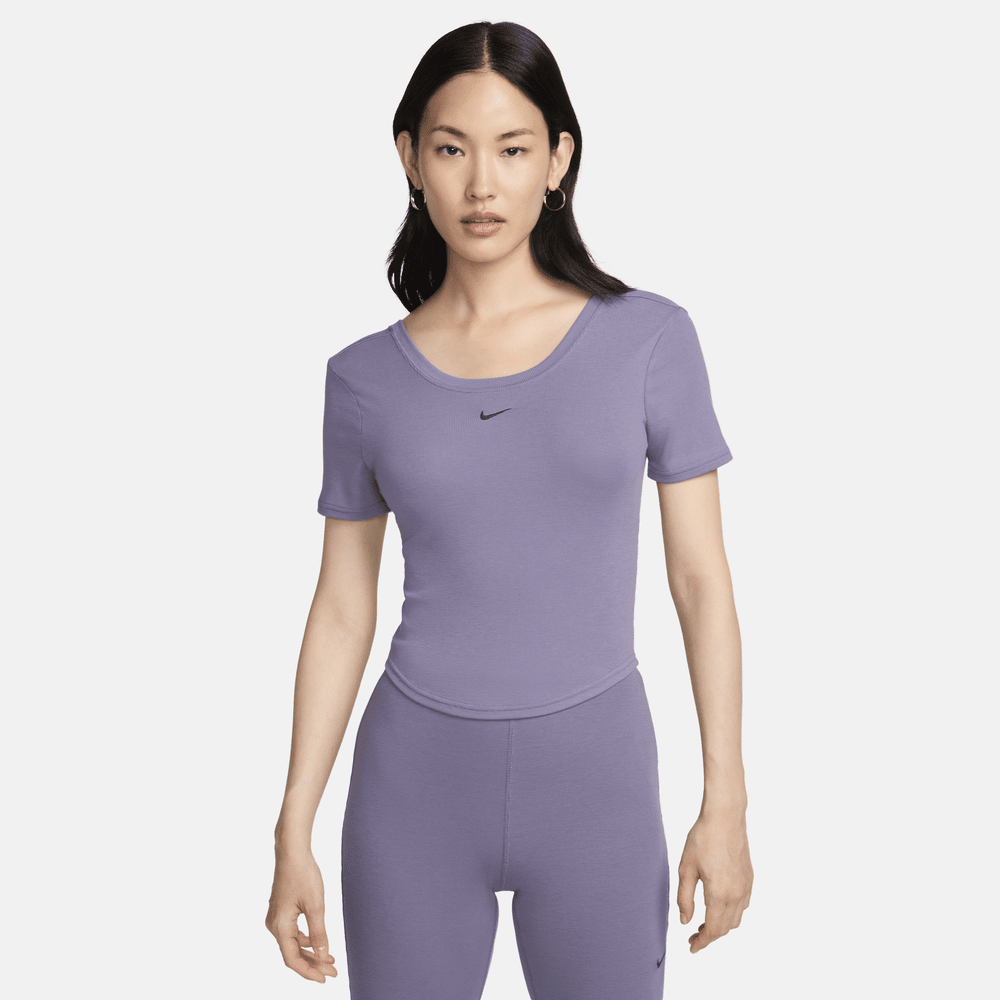 Nike Sportswear Chill Knit Women's Tight Scoop-Back Short-Sleeve Mini-Rib Top