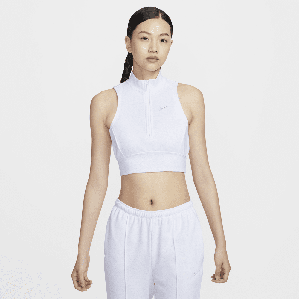 Nike Sportswear Chill Terry Women's Slim Cropped 1/2-Zip French Terry Tank Top