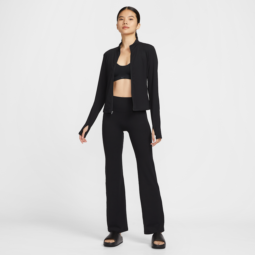 Nike Zenvy Women's High-waisted Flared Leggings With No Front Seam In Multi