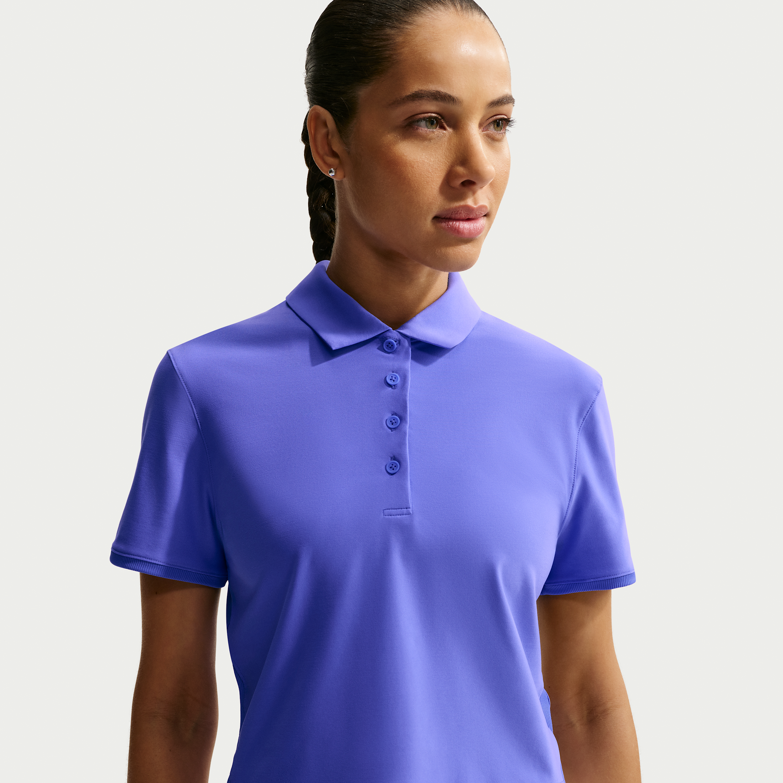 Nike Women's Victory Dri-FIT Short-Sleeve Cropped Golf Polo in Blue | IH0519-570