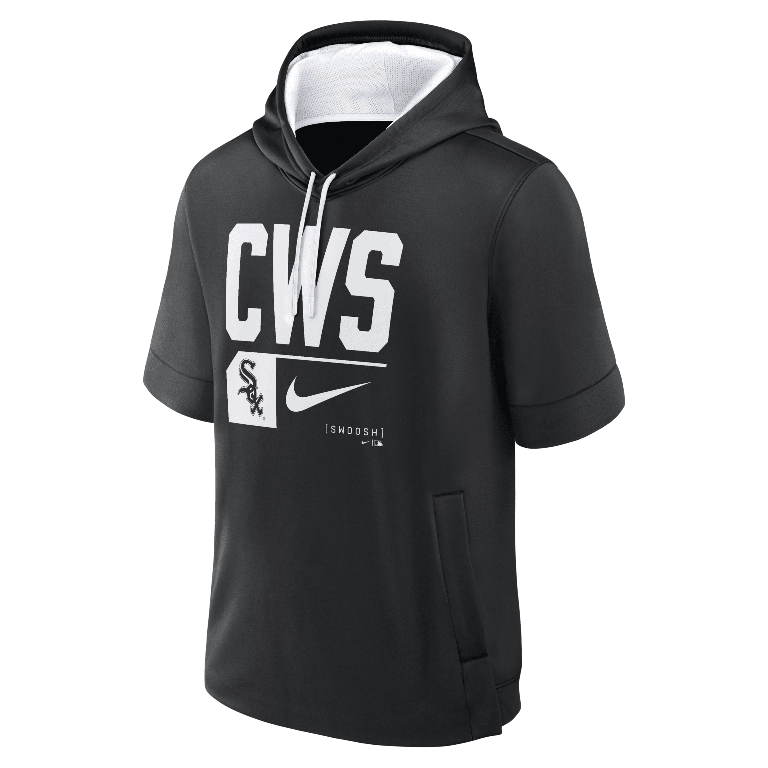 Shop Nike Chicago White Sox Tri Code Lockup  Men's Mlb Short-sleeve Pullover Hoodie In Black