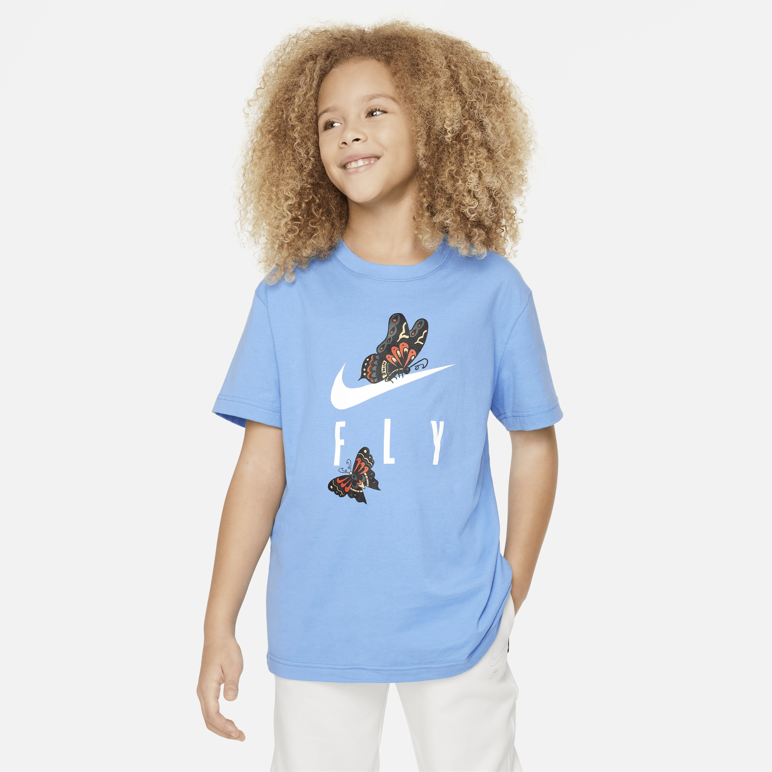 Nike Sportswear Big Kids' (girls') T-shirt In Blue