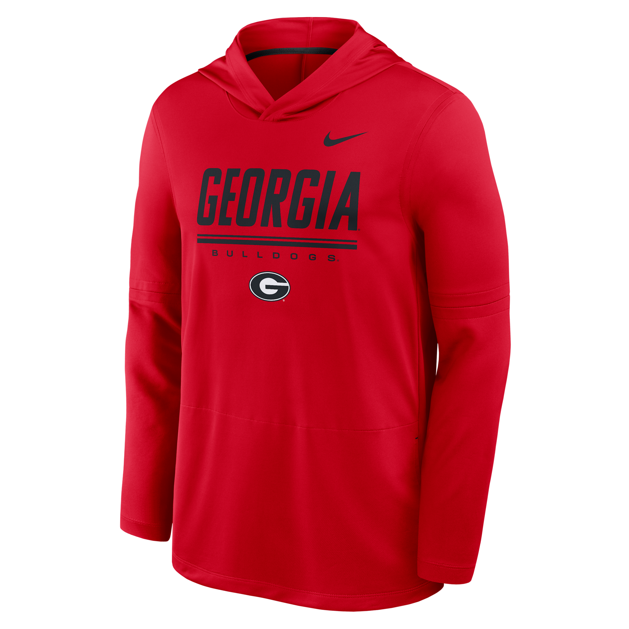 Nike Men's Red Georgia Bulldogs 2026 Sideline Lightweight Long Sleeve Hooded Dri-fit Top - Red