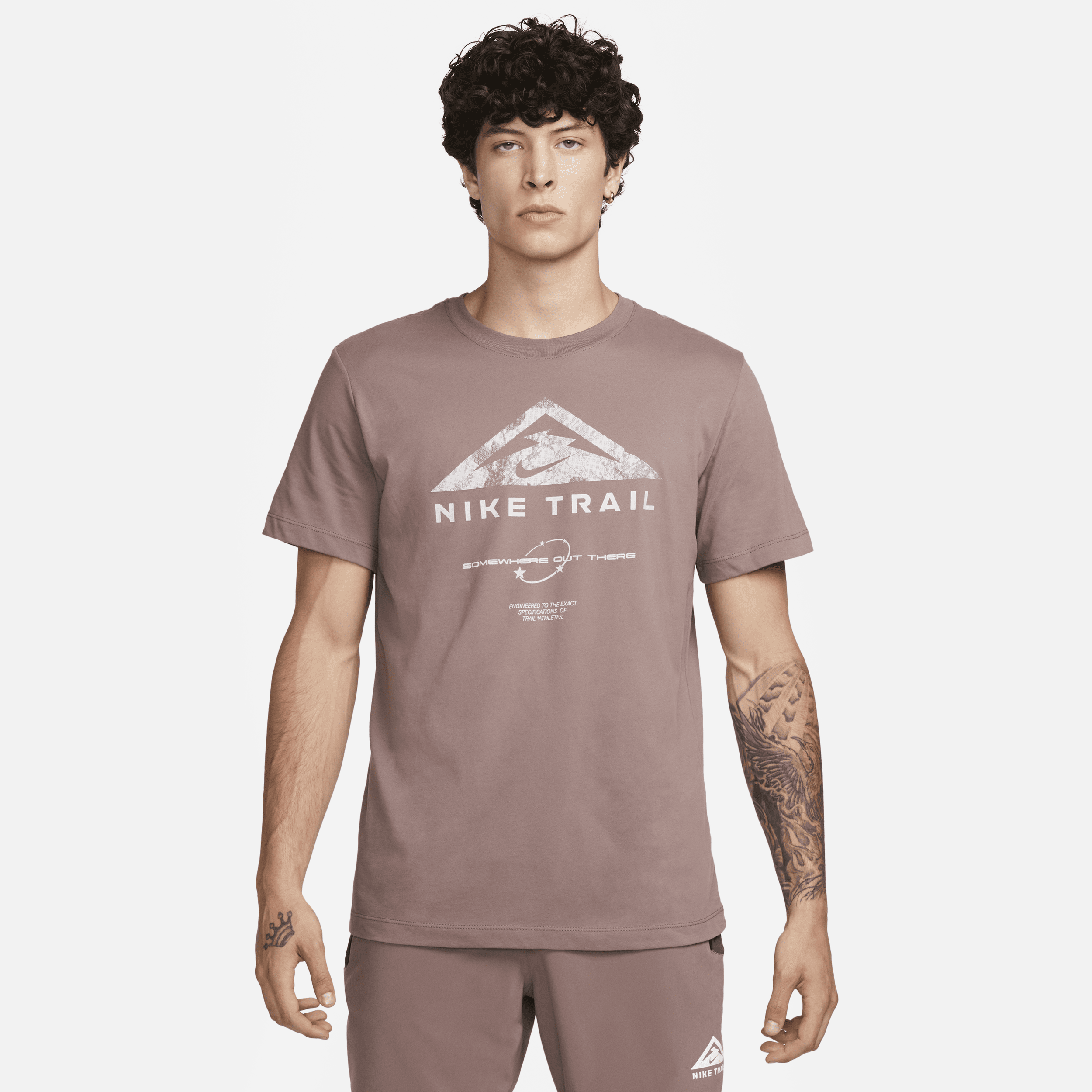 Nike Men's Dri-fit Trail Trail Running T-shirt In Brown