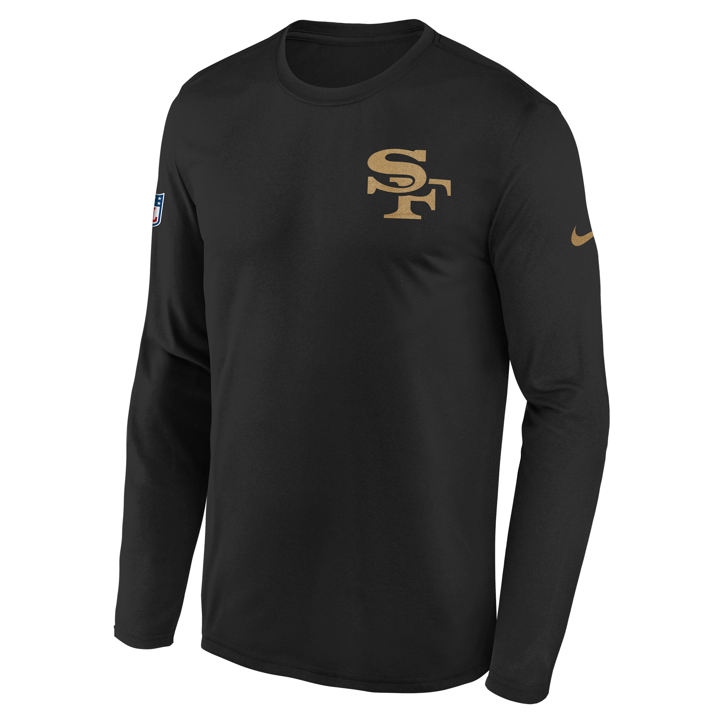 Nike San Francisco 49ers Rivalry Sideline Legend Big Kids'  Dri-fit Nfl Long-sleeve T-shirt In Black