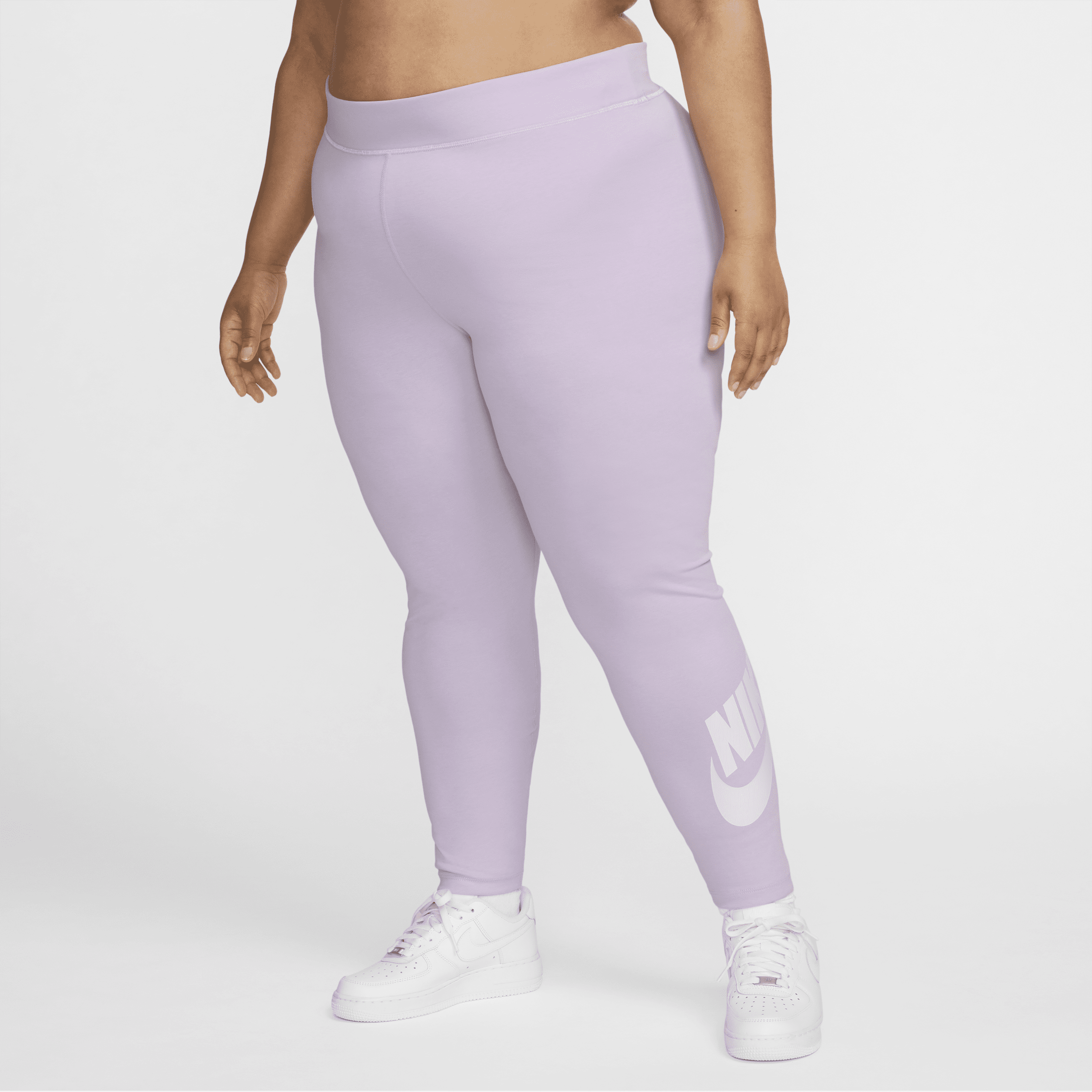 Shop Nike Women's  Sportswear Classics High-waisted Graphic Leggings (plus Size) In Purple