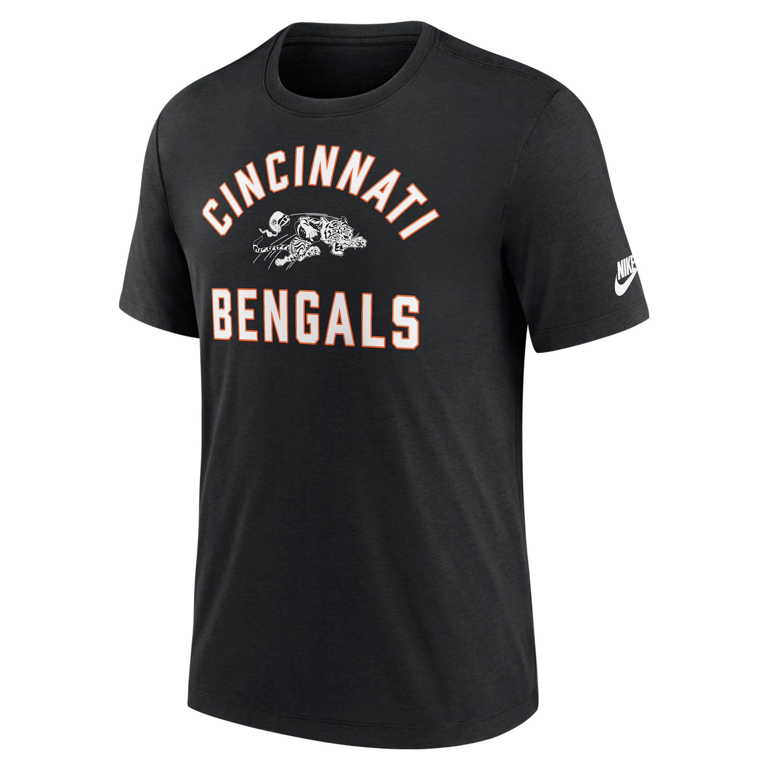 Nike Black Cincinnati Bengals Favorable Timeline Tri-blend T-shirt In Black
