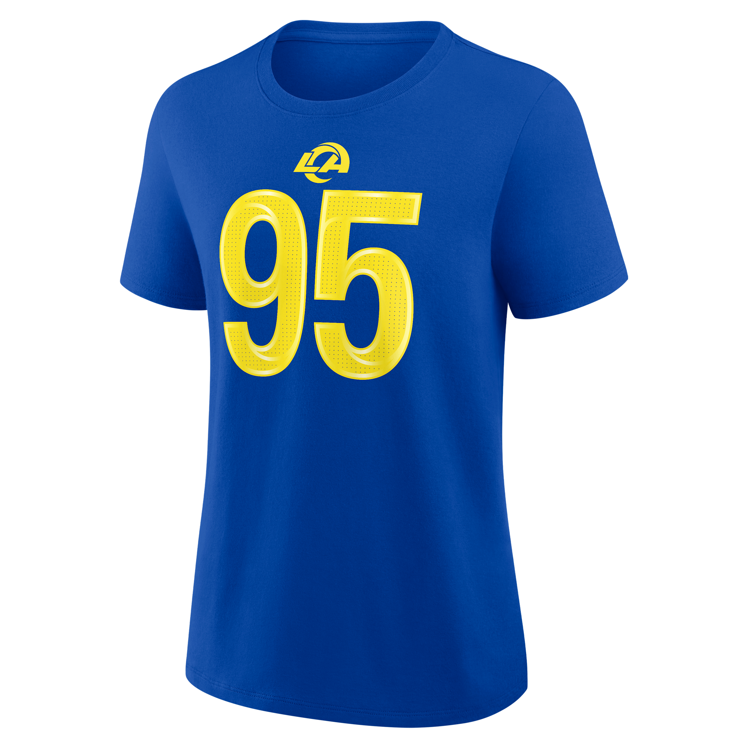 Myles Garrett Los Angeles Rams Nike Women's NFL T-Shirt in Blue | 01K94EV9XF-C5H
