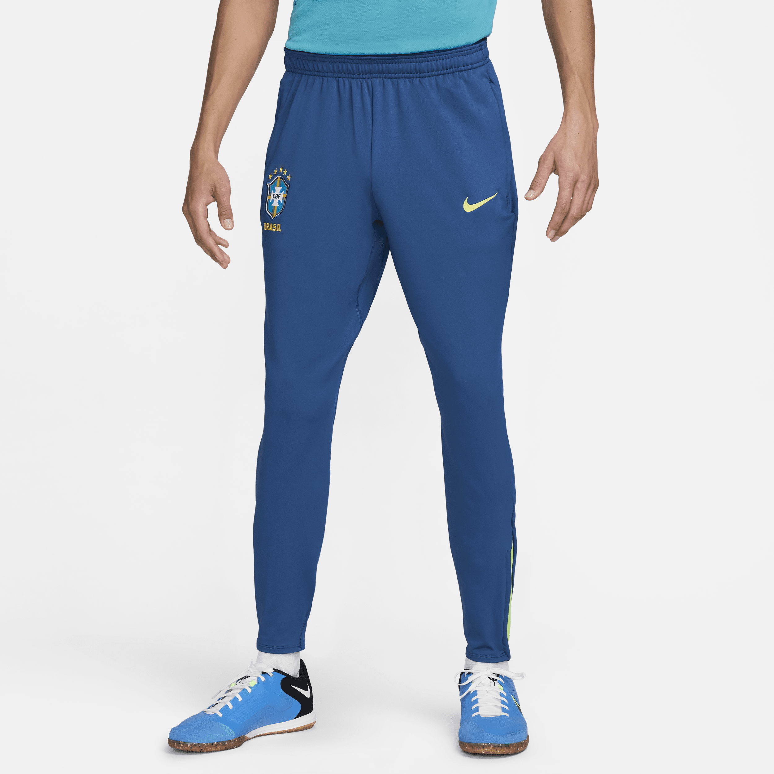 Nike Brazil Strike  Men's Dri-fit Soccer Knit Pants In Blue