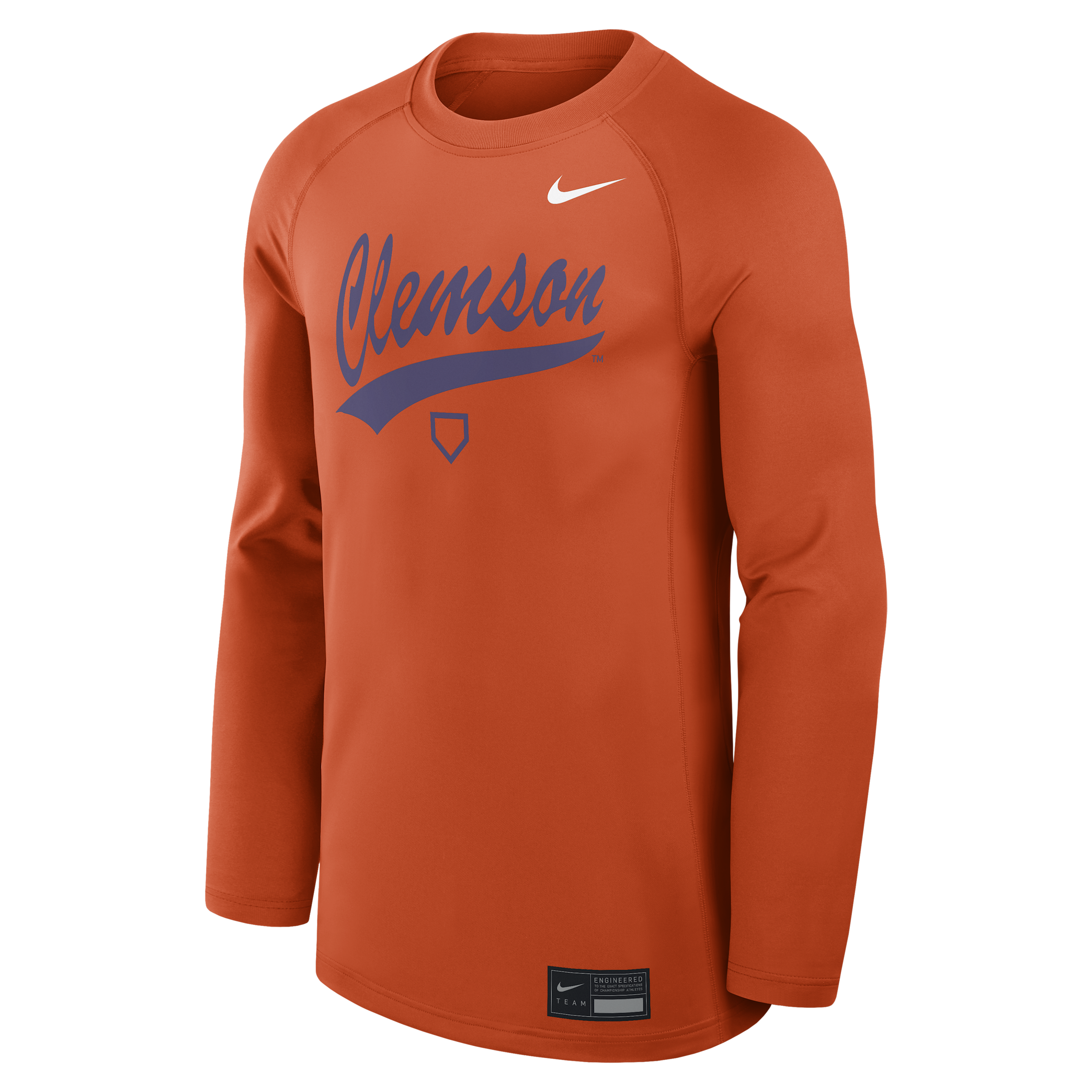 Clemson Dugout Game Time Nike Men's Dri-FIT College Long-Sleeve T-Shirt in Orange | 013D89MCLN-NHU