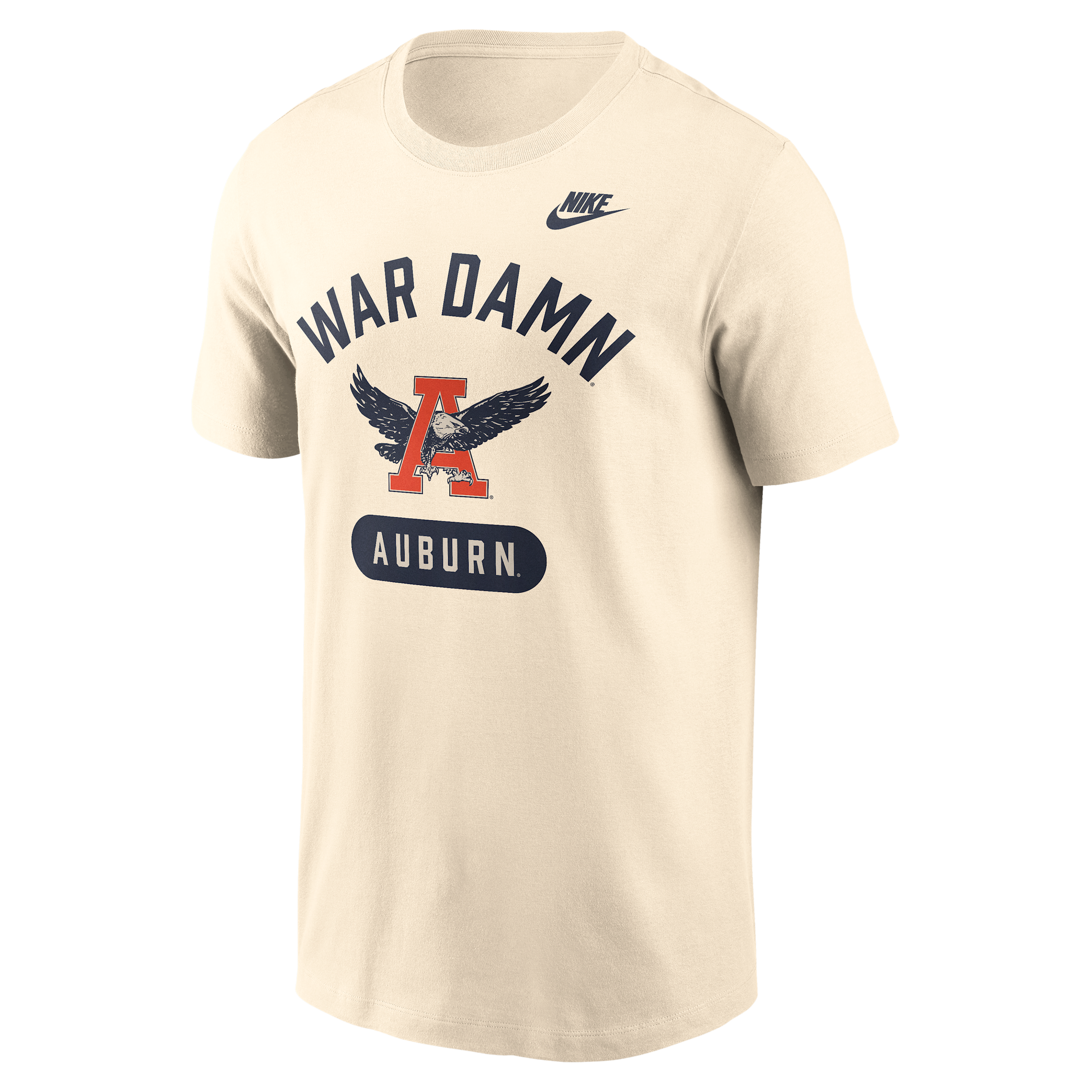 Auburn Legacy Arch Helmet Nike Men's College T-Shirt in White | N19915AAUV-FMQ