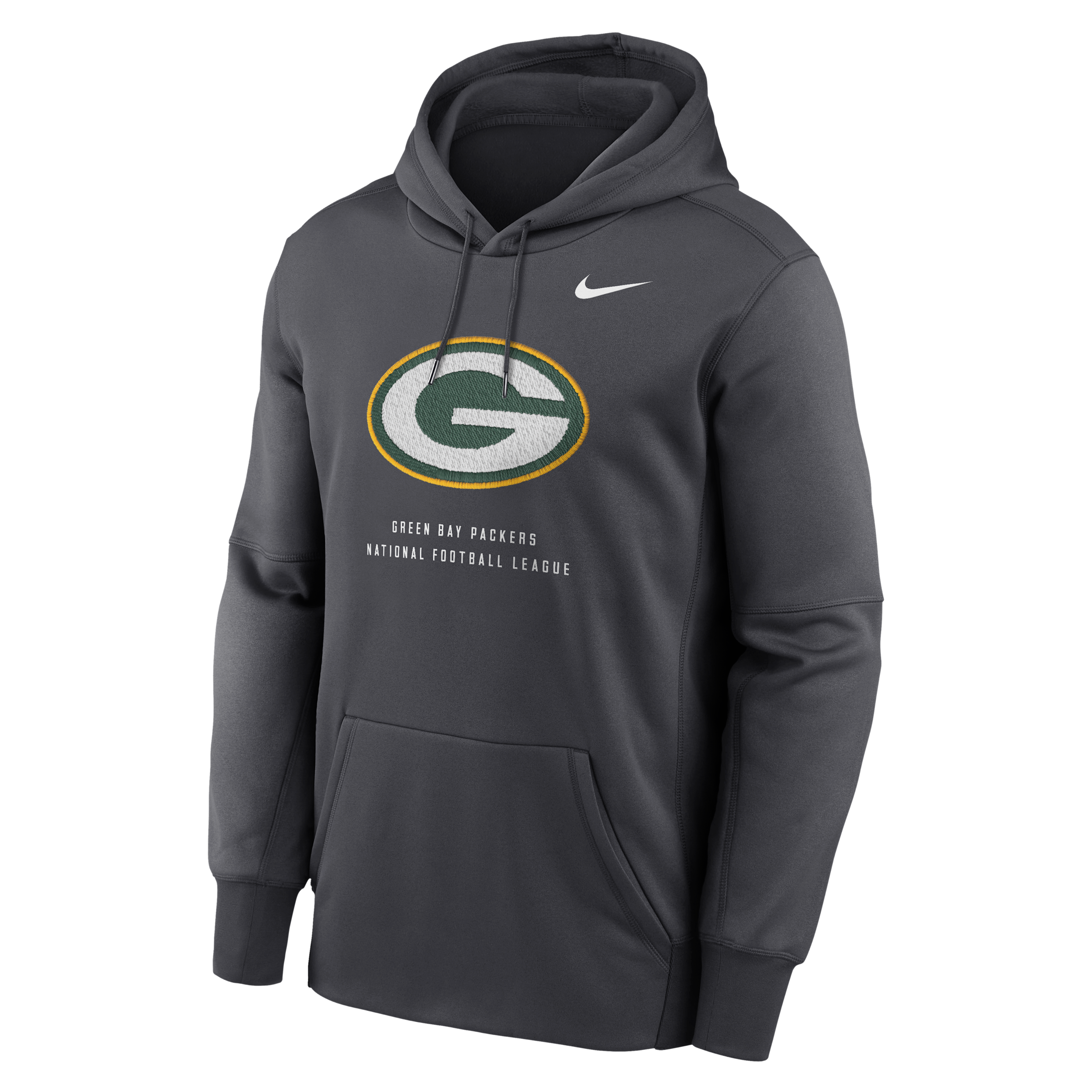 Men's Green Bay Packers Nike Therma NFL Pullover Hoodie in Grey | NKAQ06F7T-R7Q