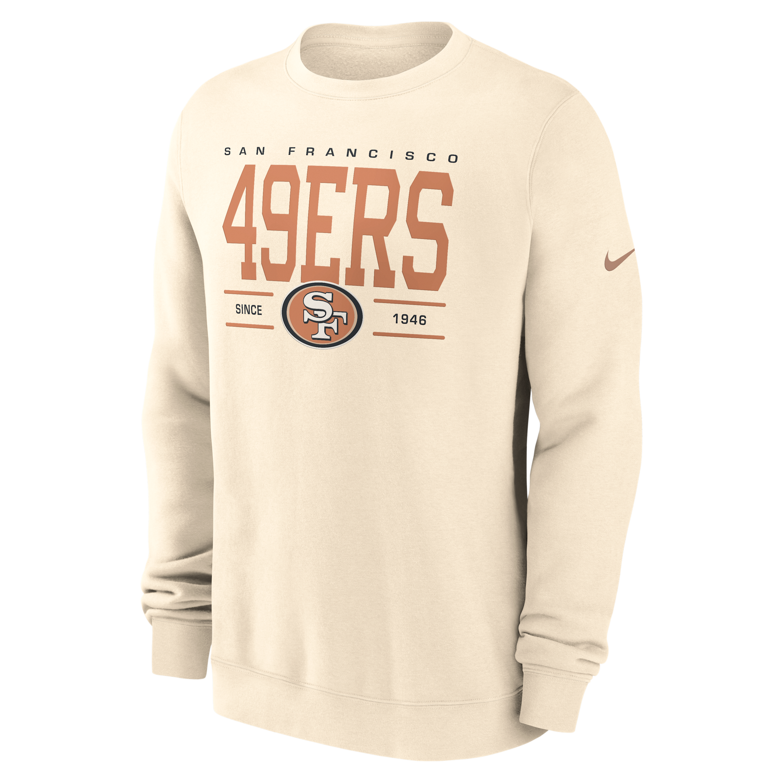 Nike Men's Natural San Francisco 49ers Always Reppin' Club Sweatshirt - Natural