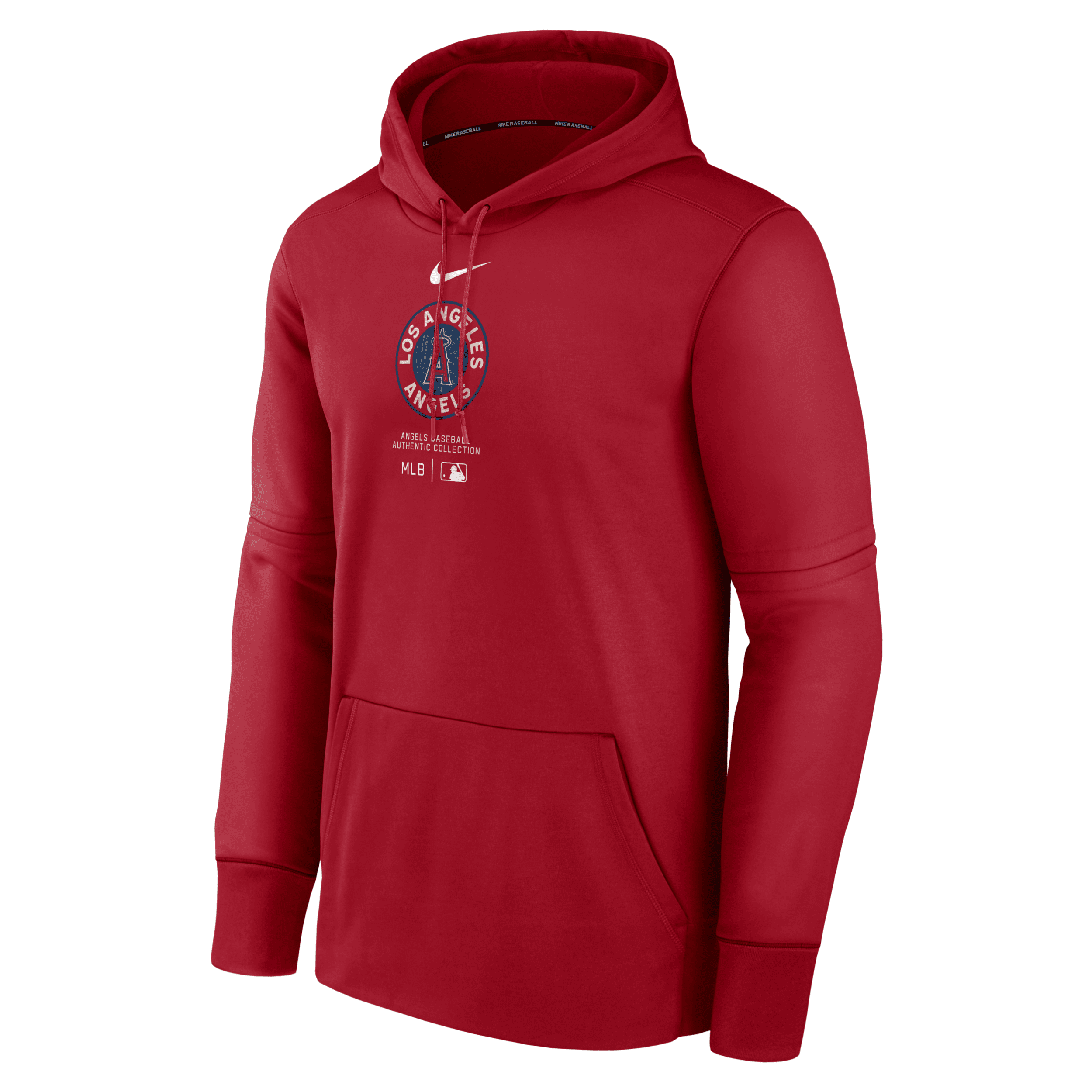 Shop Nike Men's Los Angeles Angels City Connect Practice  Therma Mlb Pullover Hoodie In Red