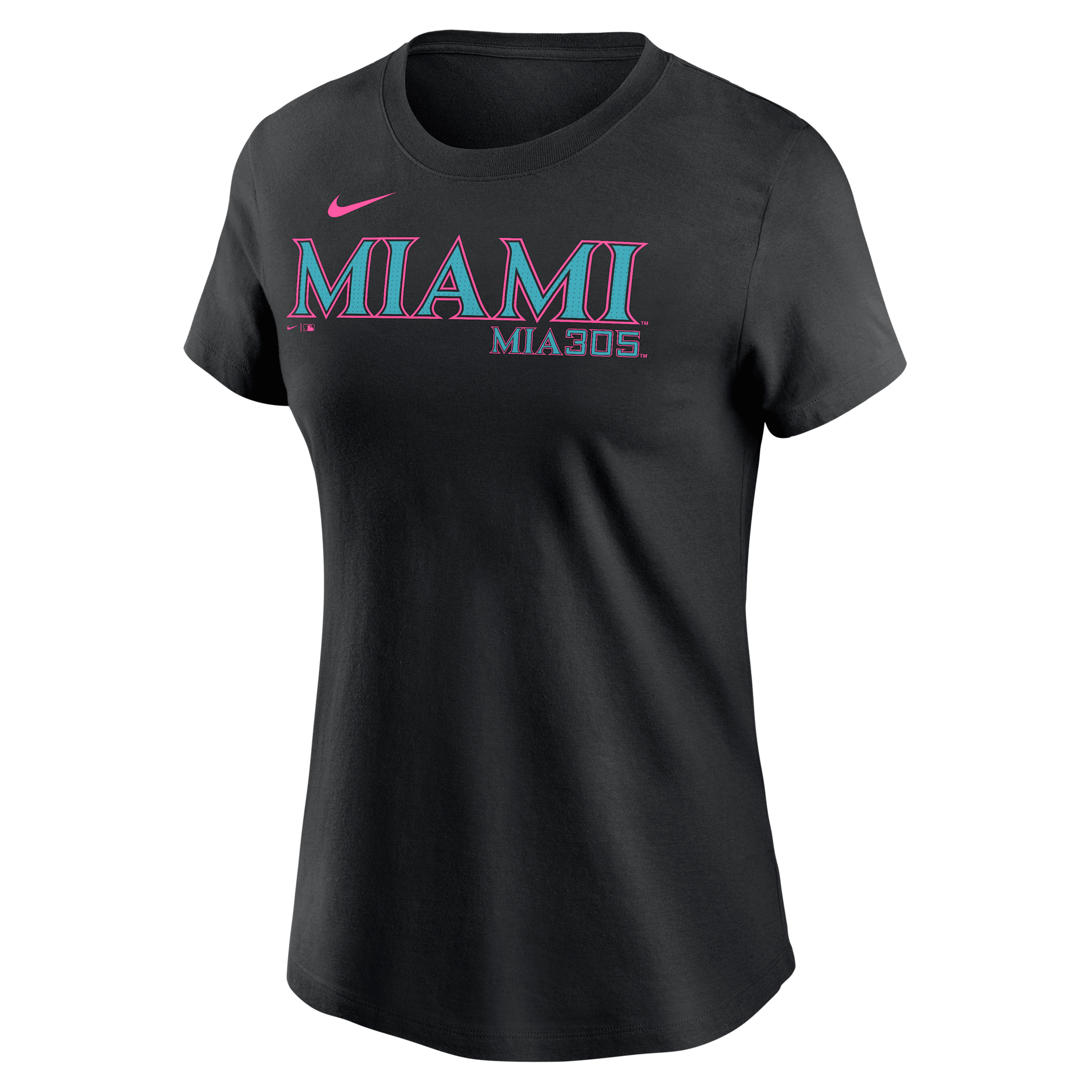 Nike Black Miami Marlins 2025 City Connect Wordmark T-shirt In Black