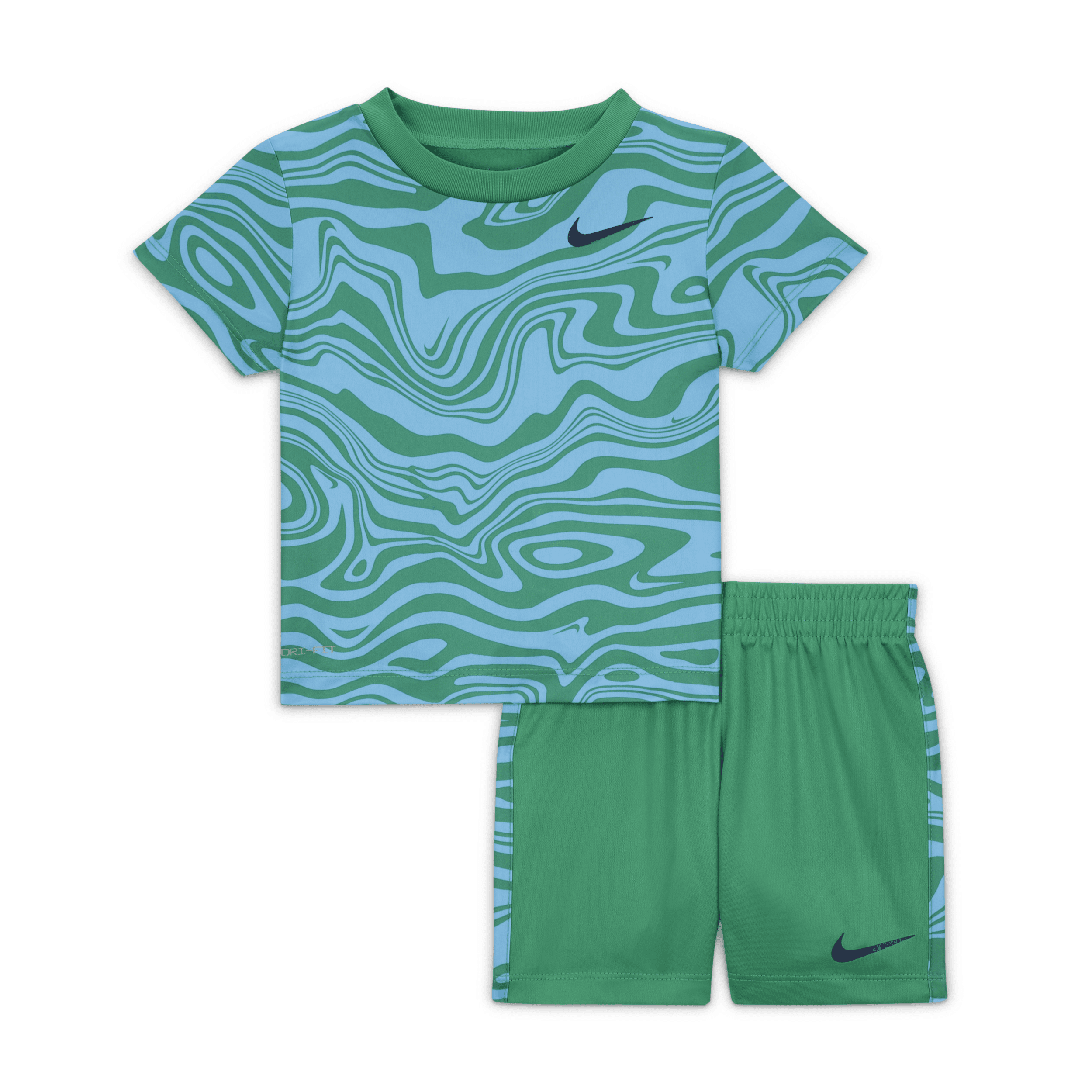 Nike Sportswear Paint Your Future Dri-fit Baby (12-24m) Shorts Set In Green