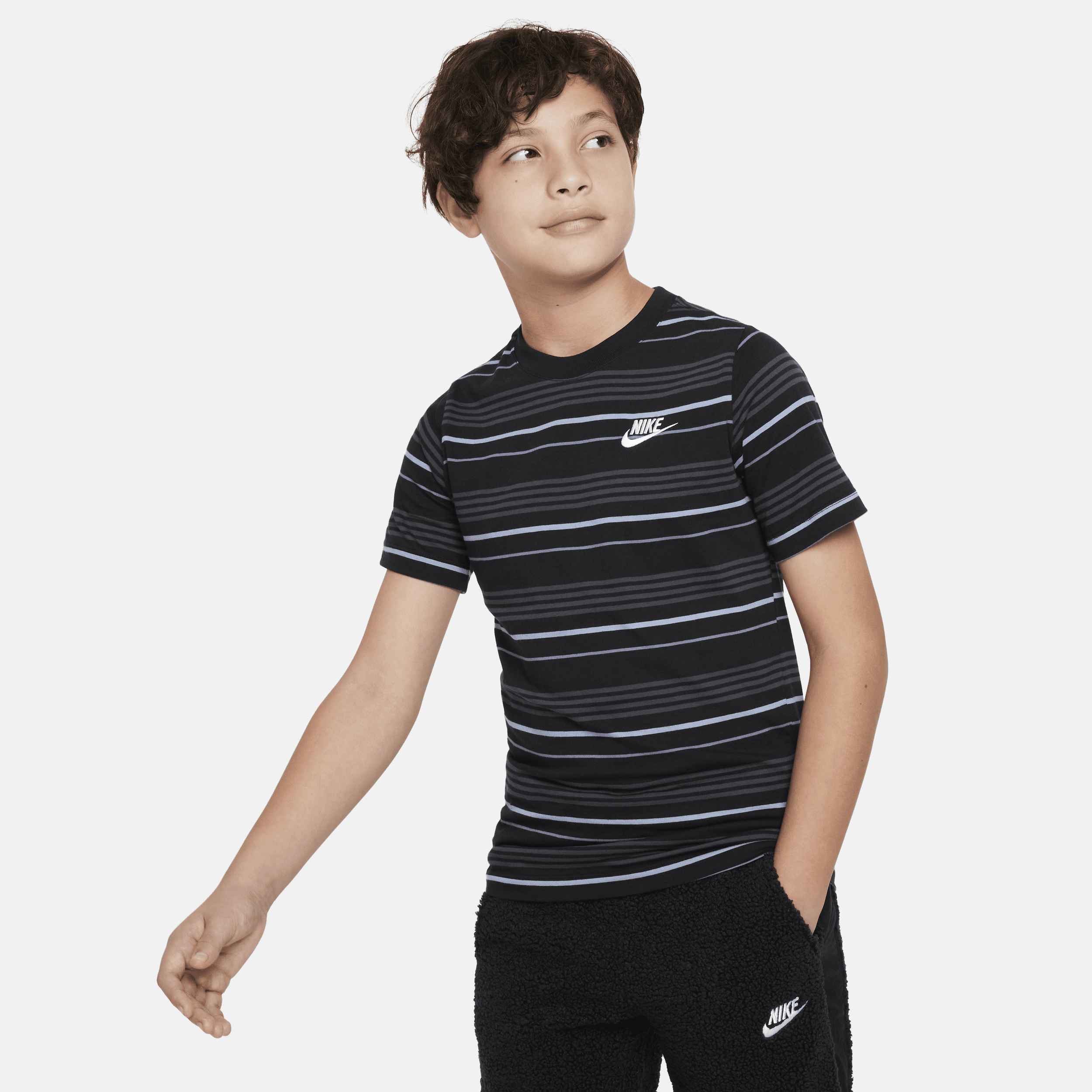 Shop Nike Sportswear Big Kids' T-shirt In Black