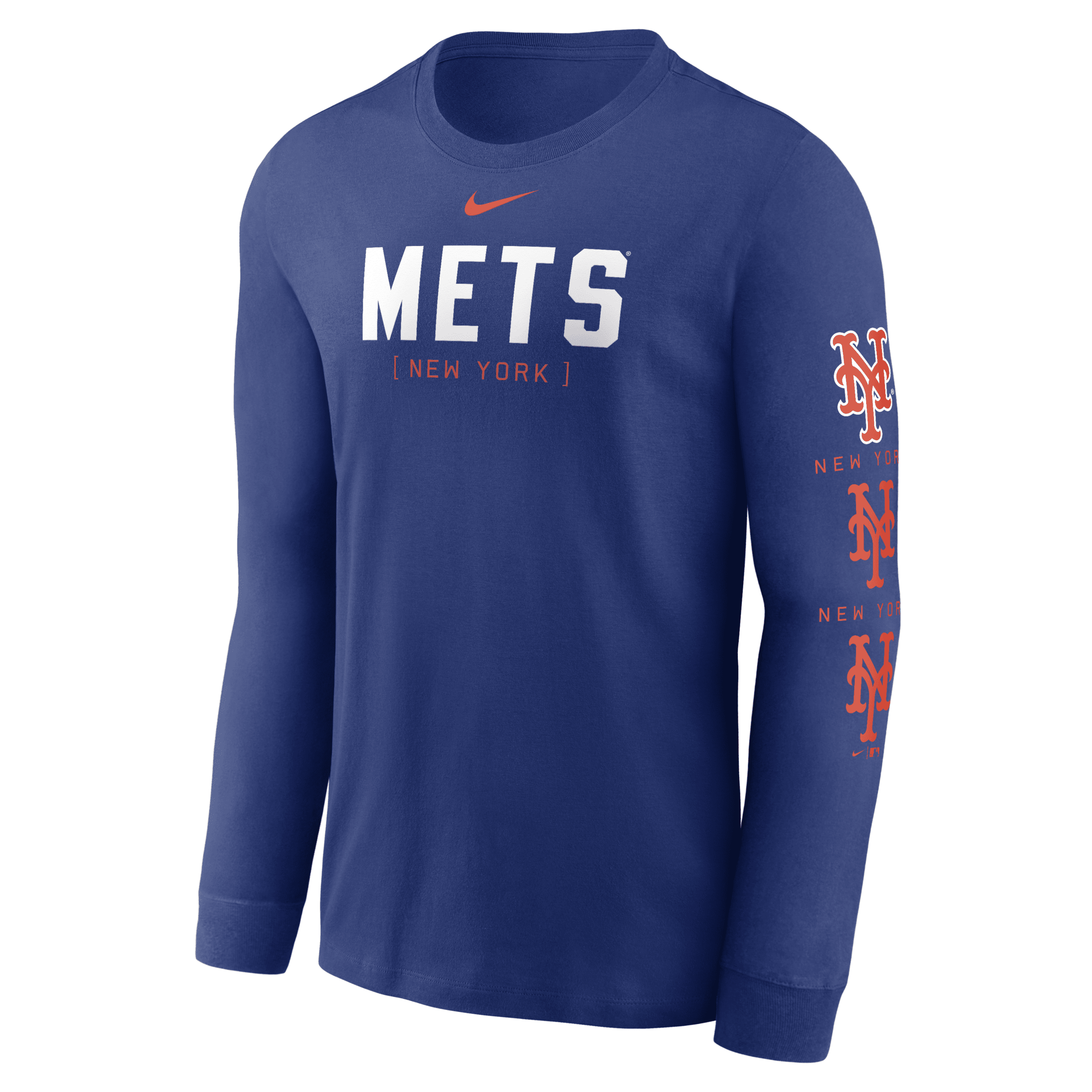 Shop Nike New York Mets Repeater  Men's Mlb Long-sleeve T-shirt In Blue