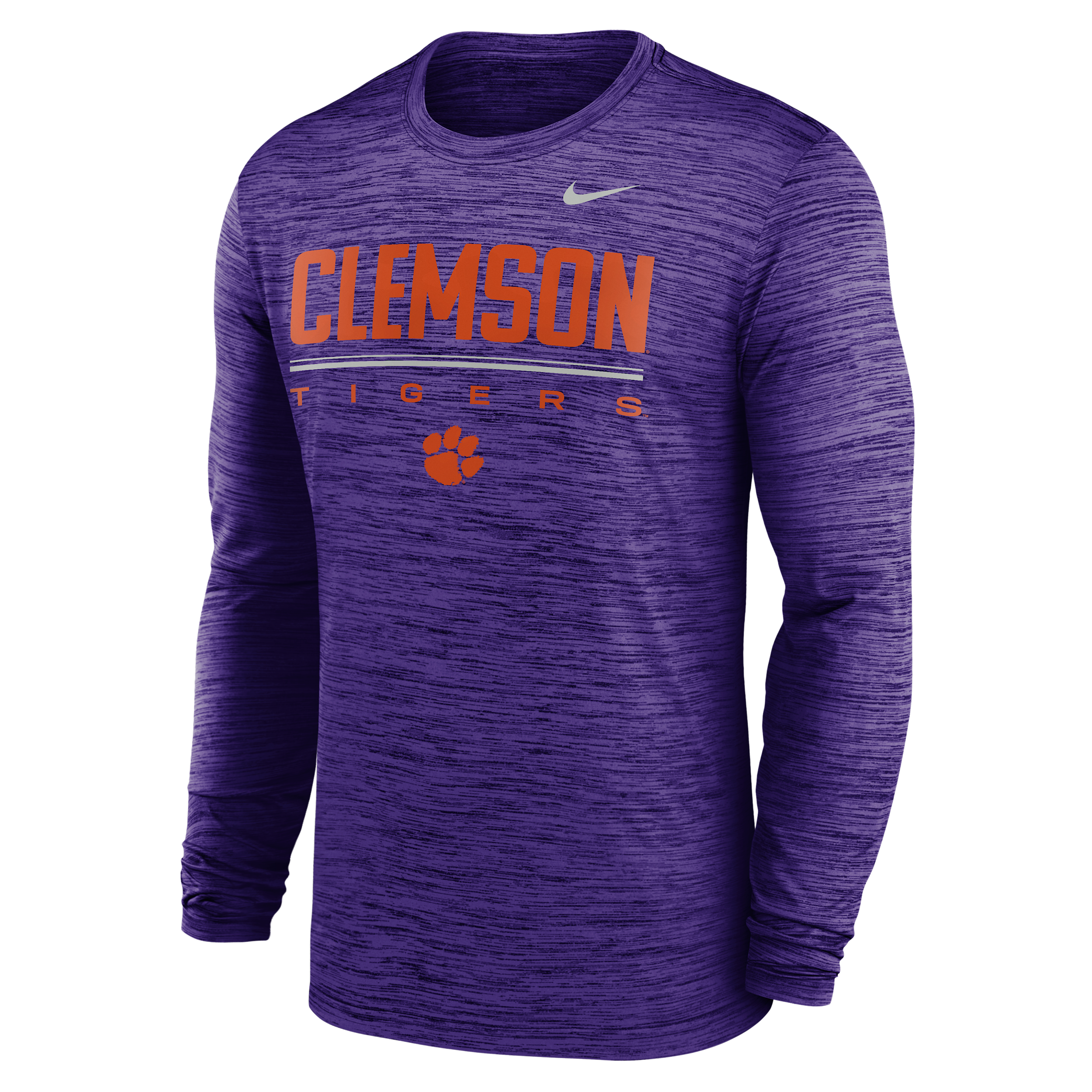 Clemson Sideline Velocity Nike Men's Dri-FIT College T-Shirt in Purple | 02EQ52MCLN-FG7