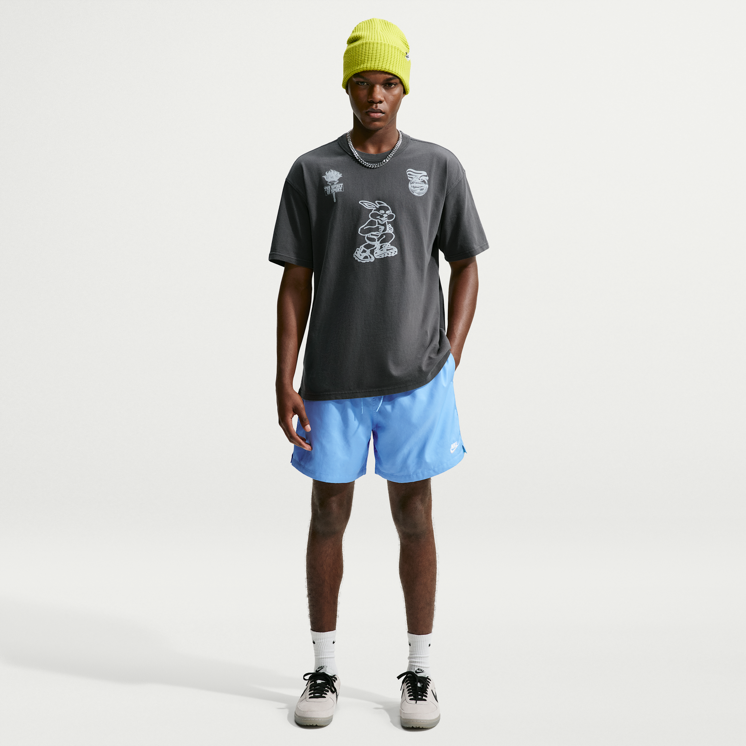 Nike Men's Club Woven Flow Shorts in Blue | FN3307-497