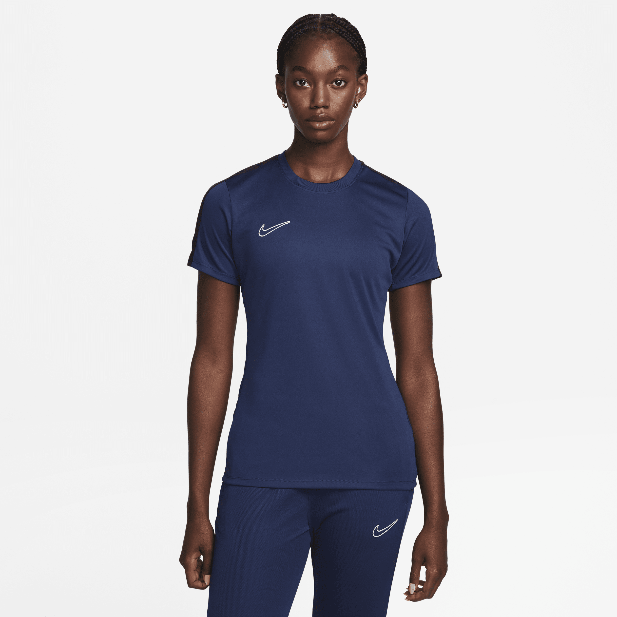 Nike Women's Dri-fit Academy Short-sleeve Soccer Top In Blue