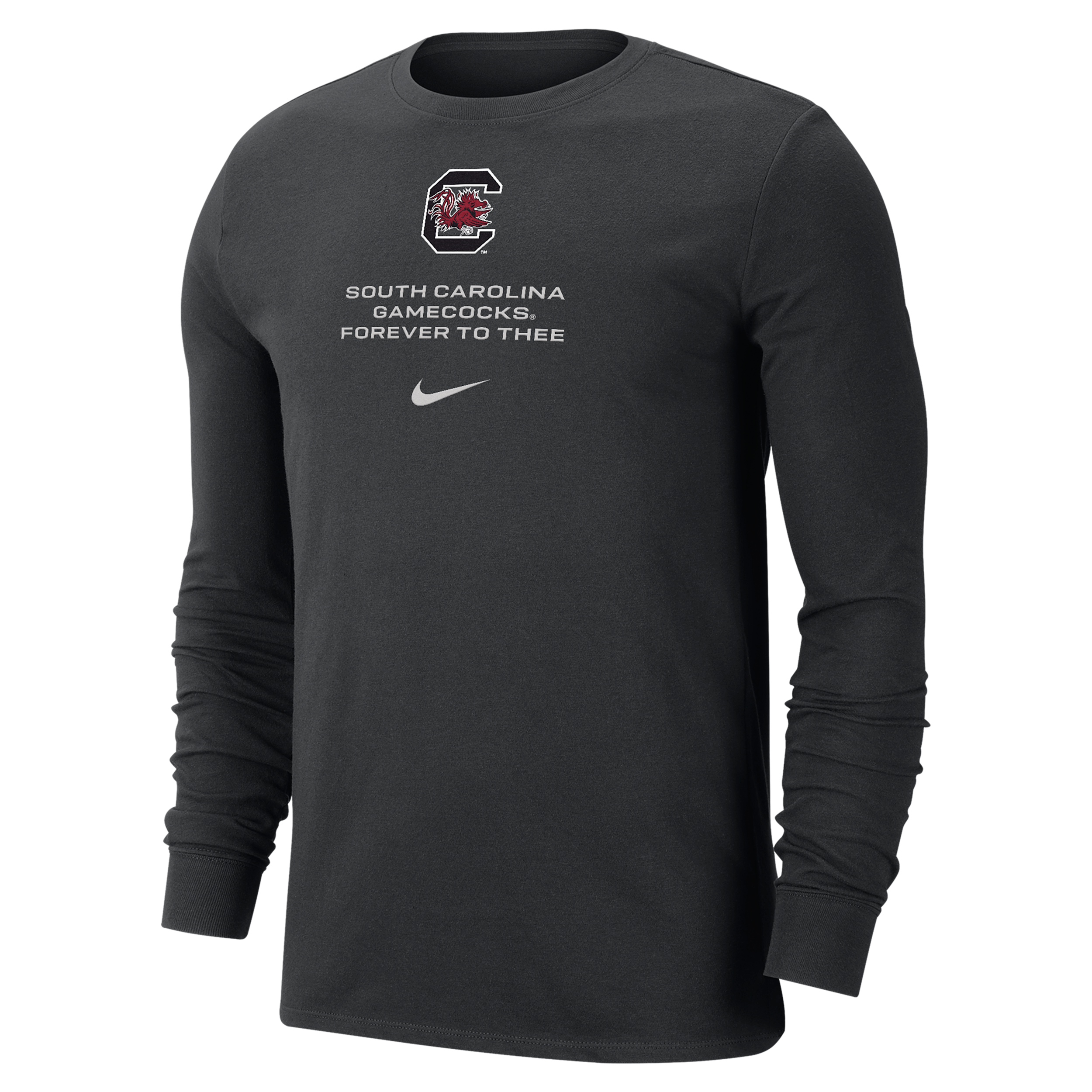 Nike Men's College (South Carolina Gamecocks) Dri-FIT Long-Sleeve T-Shirt in Black | M12844P147SCAR-BLK