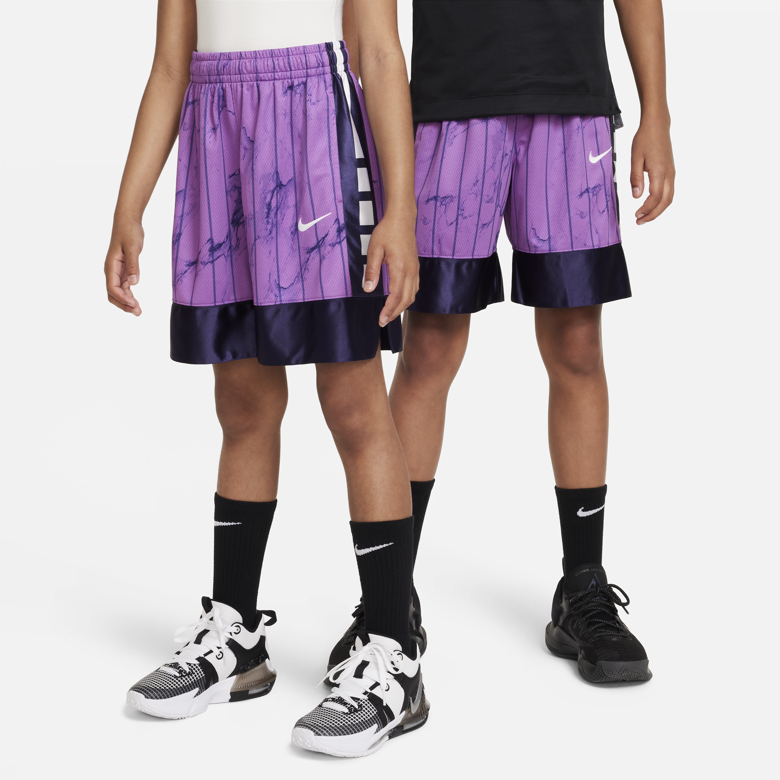 Nike Dri-fit Elite 23 Big Kids' (boys') Printed Basketball Shorts In Purple