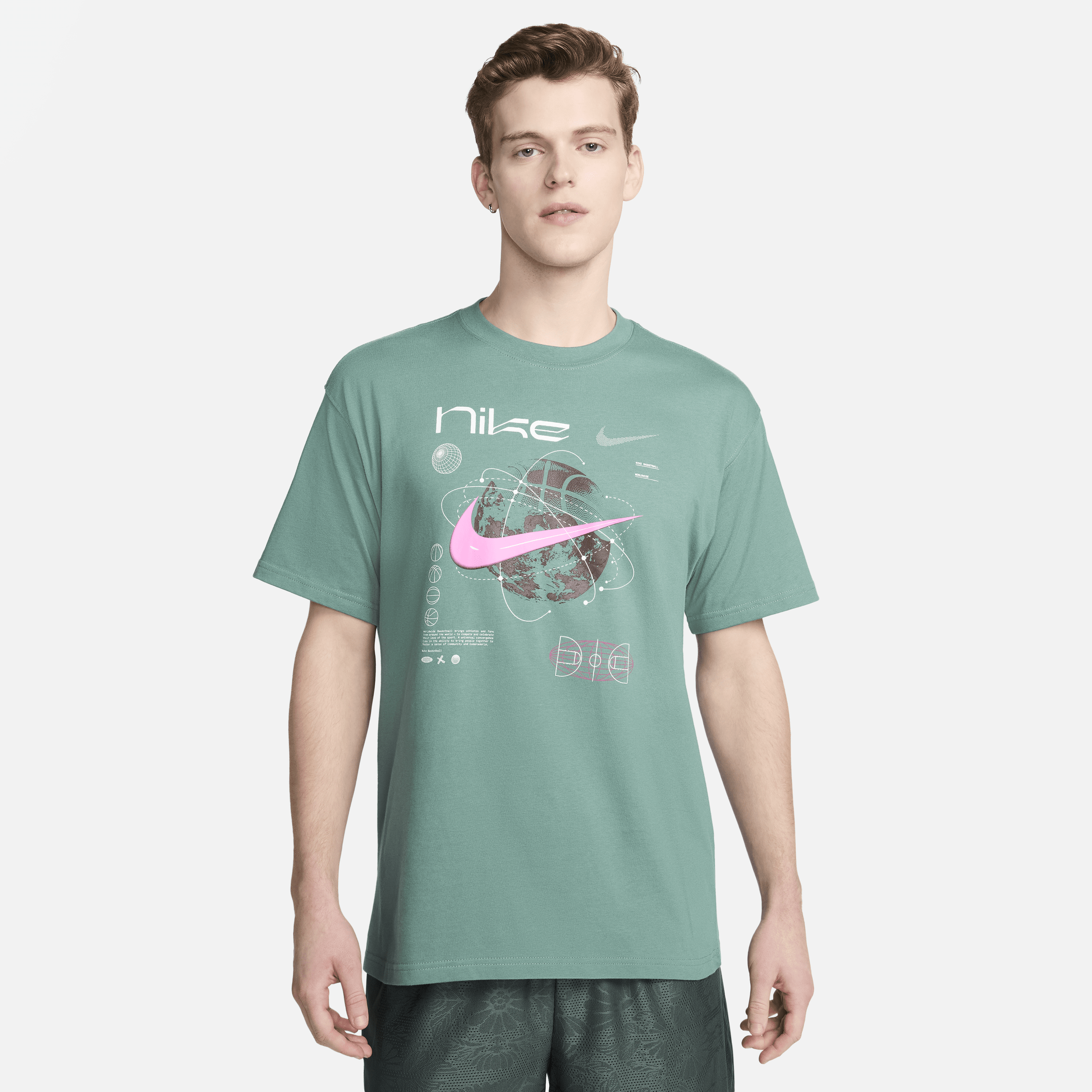 Shop Nike Men's Max90 Basketball T-shirt In Green